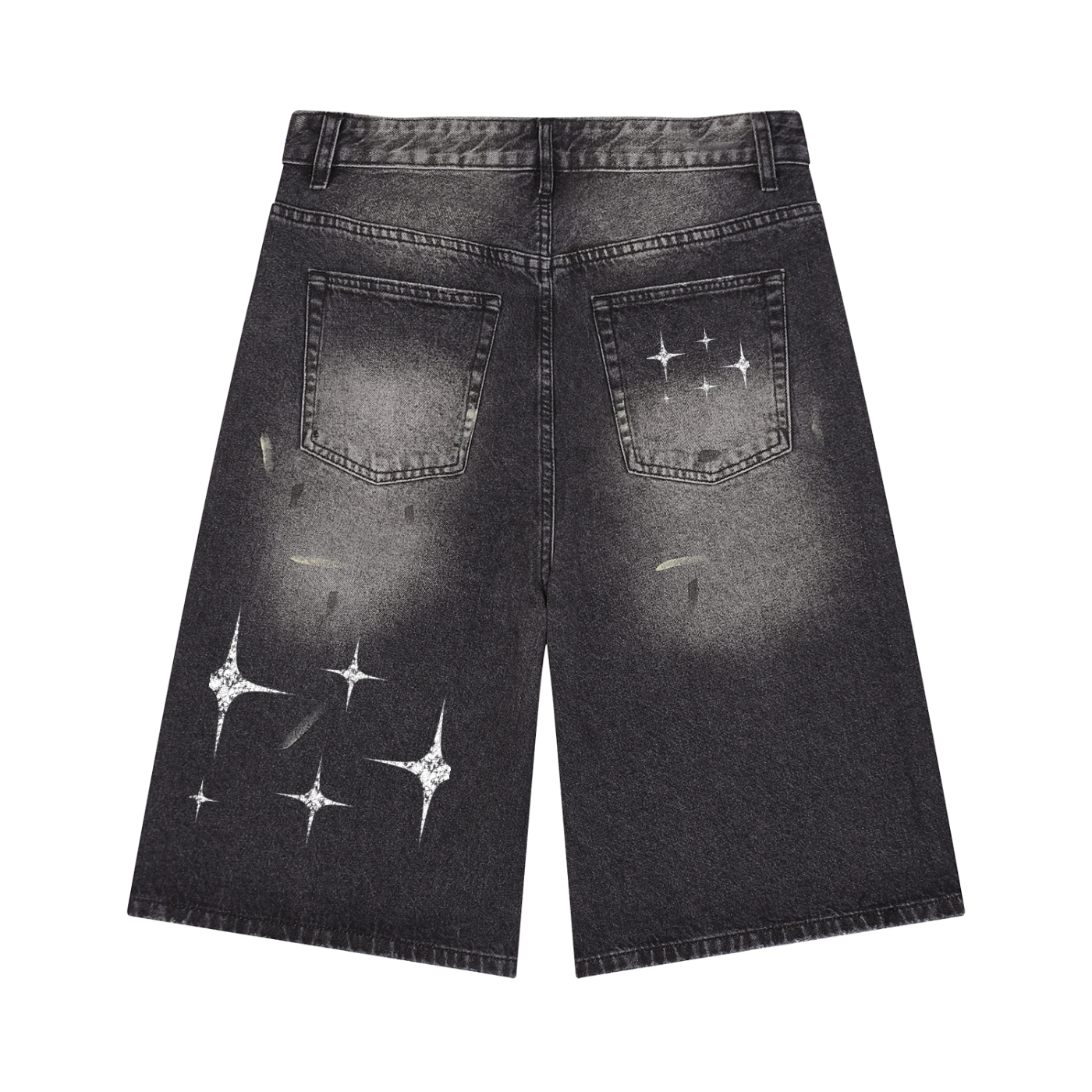 Vintage Graphic Footy Men’s Vintage Wash Wide Leg Denim Shorts