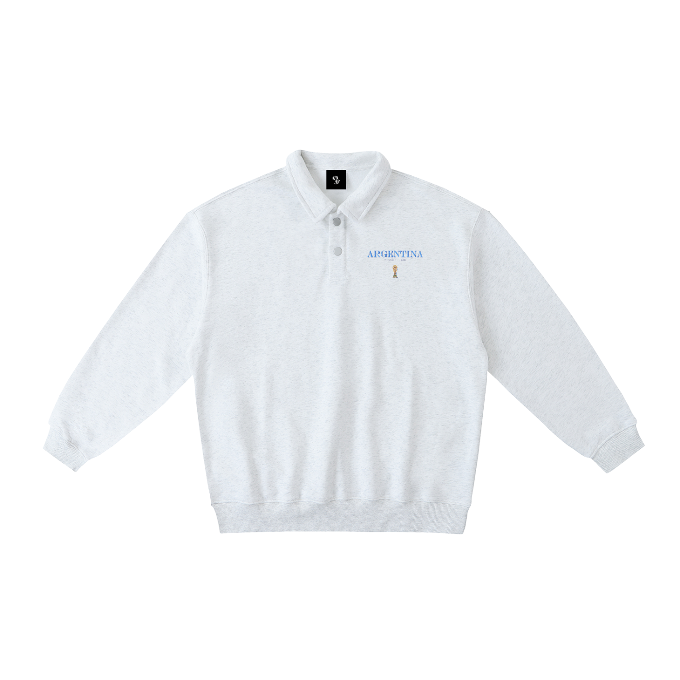 Argentina Heavyweight Polo-Collar Sweatshirt