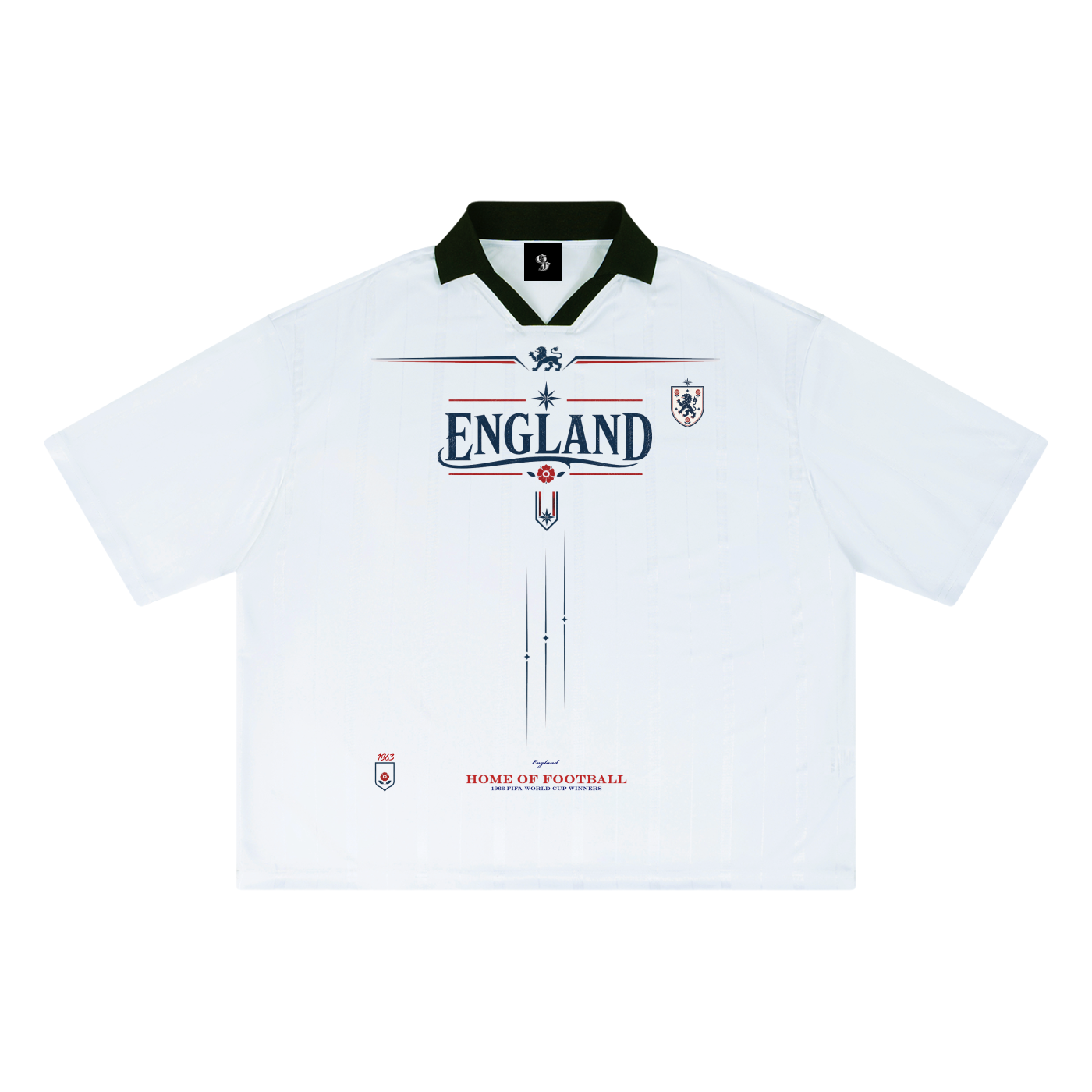 England Unisex Striped Boxy Soccer Jersey