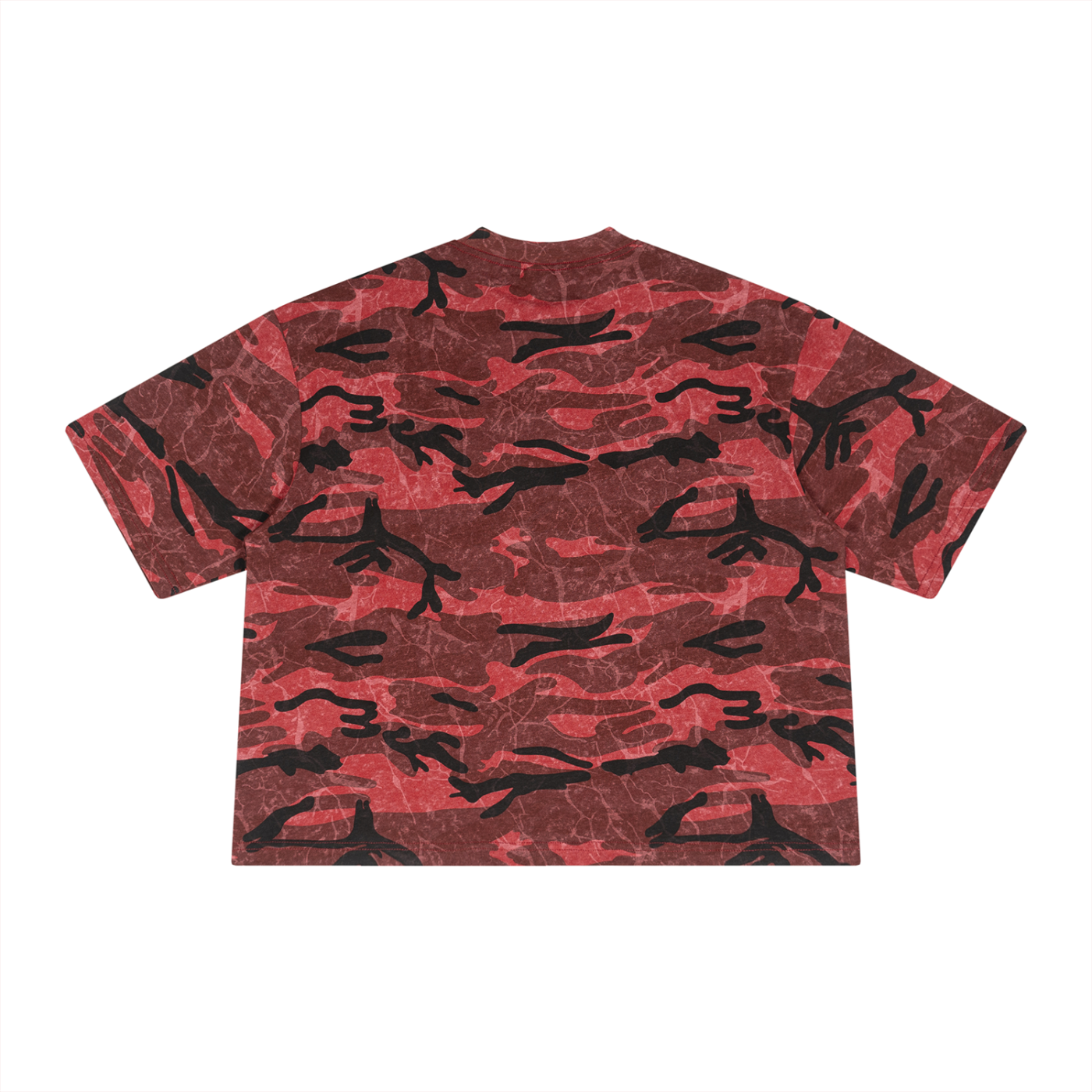 Vintage Graphic Footy Boxy Camo Print T-Shirt
