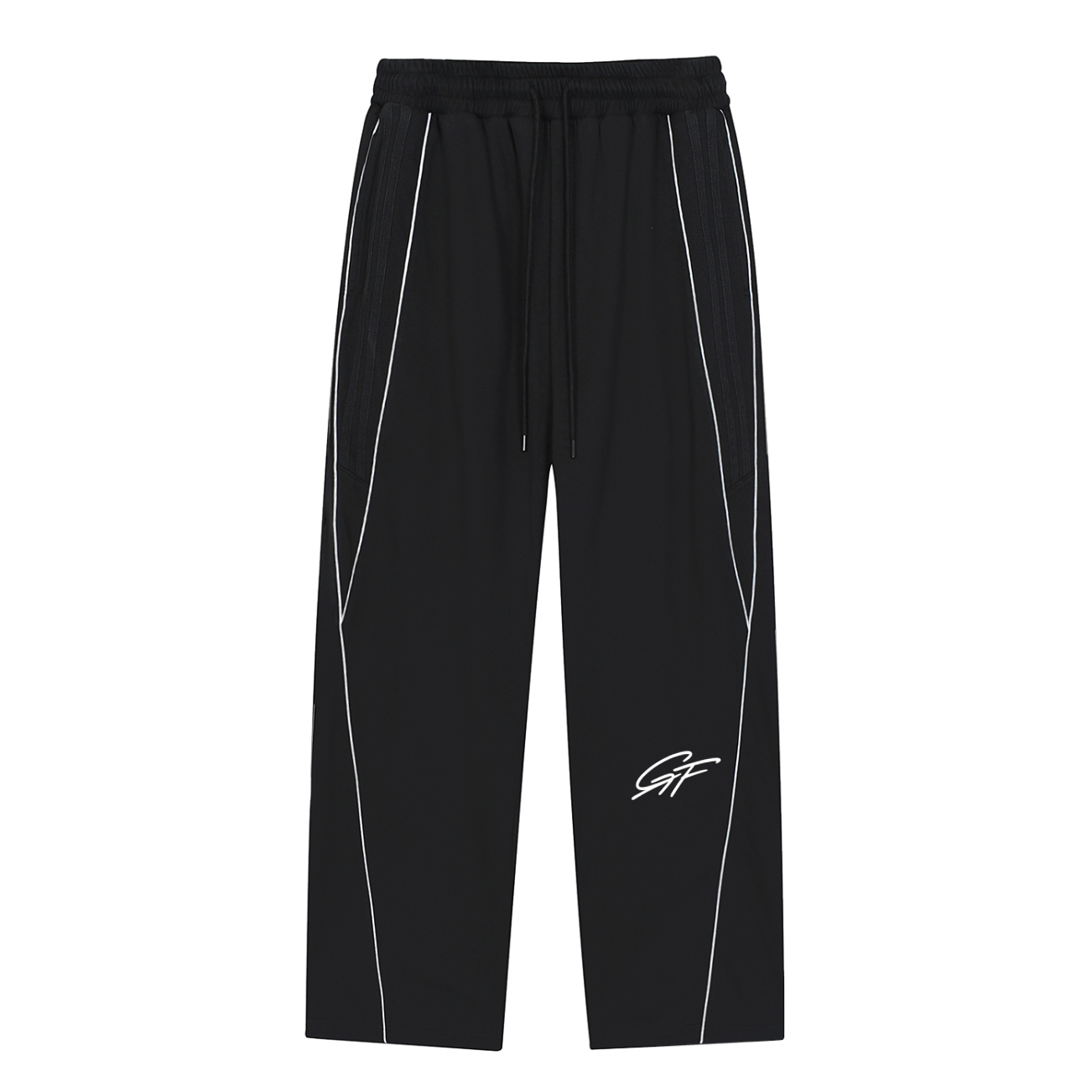 Graphic Footy Reflection Striped Straight-Leg Sweatpants