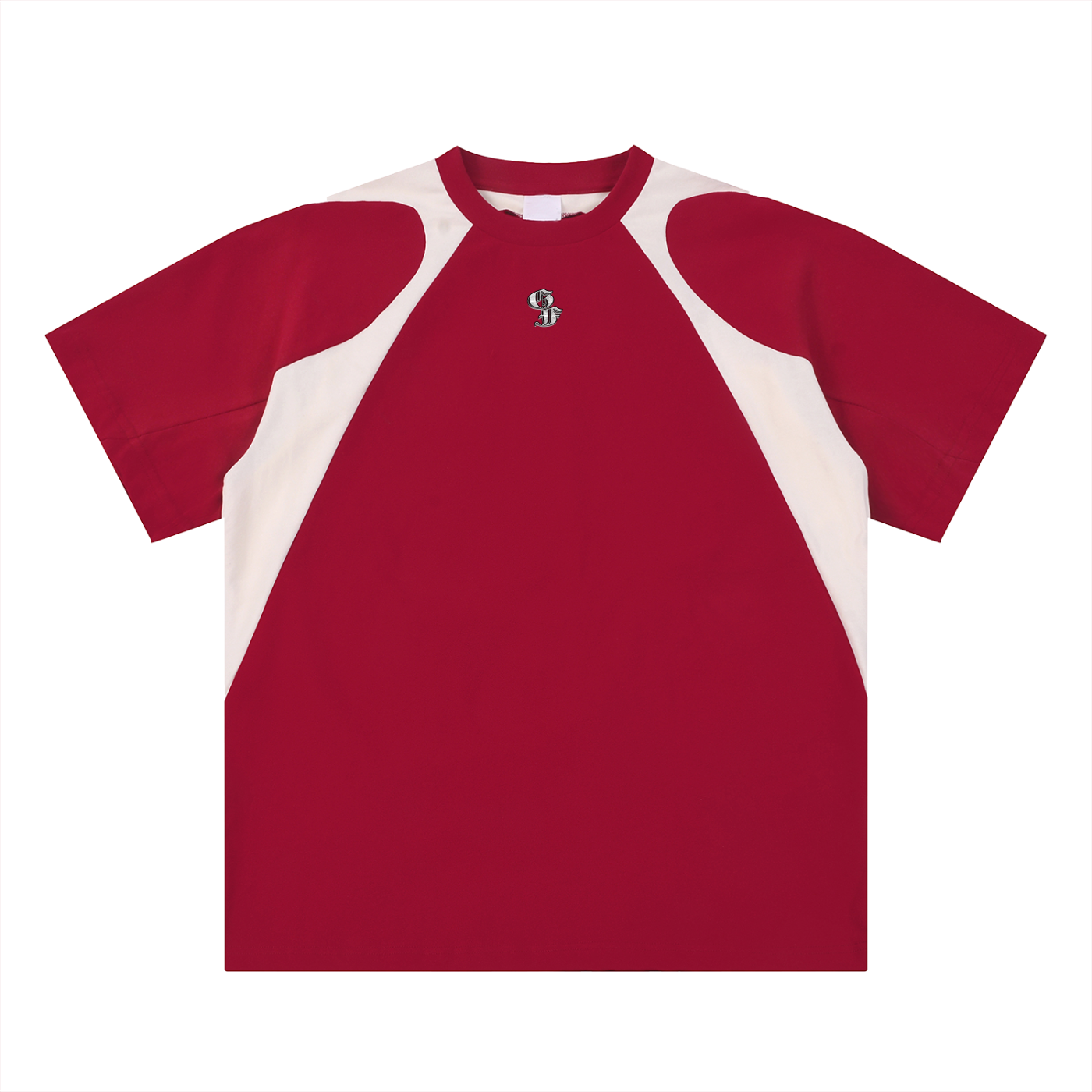 Graphic Footy Contrast Panel Cotton T-Shirt