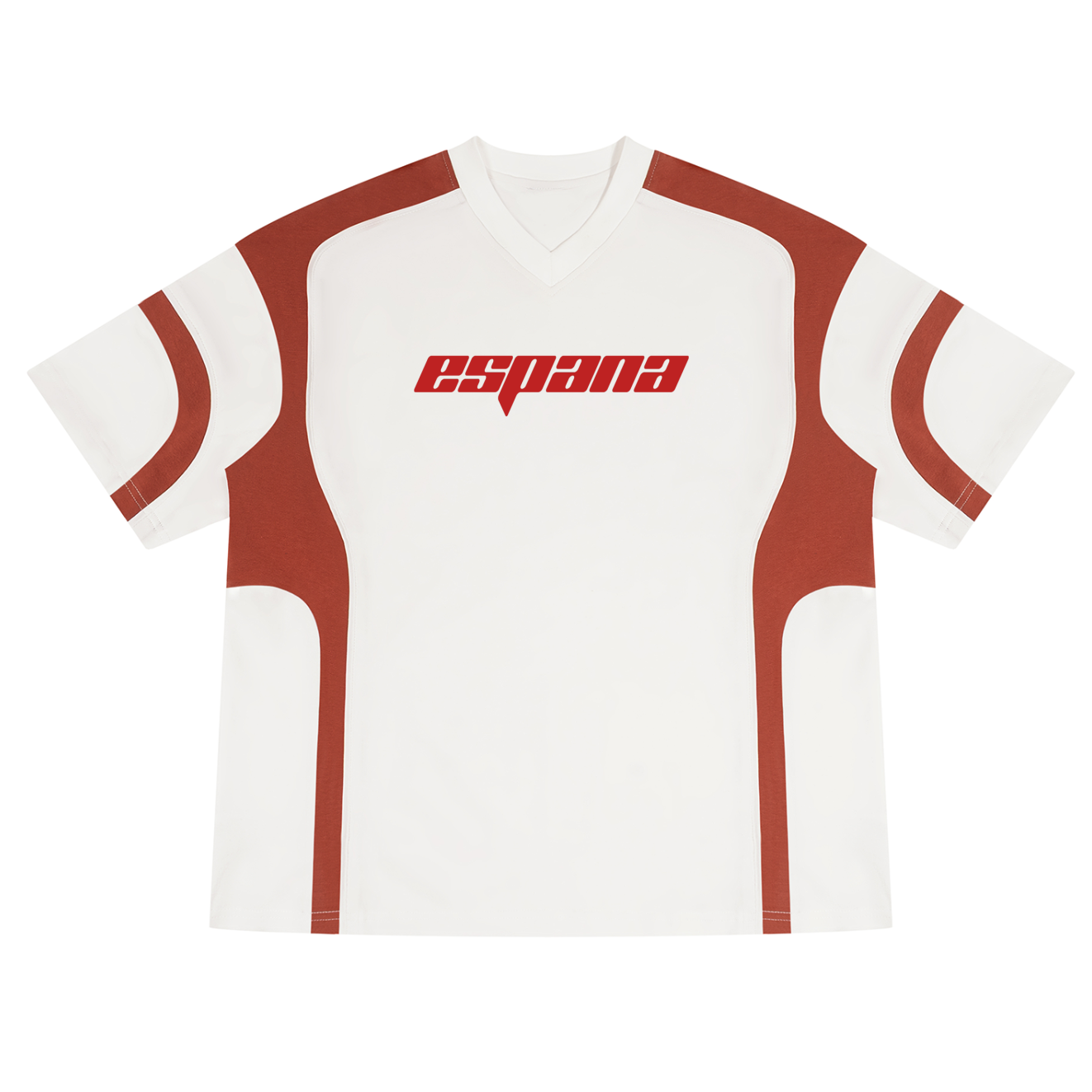 Vintage España Color Block V-Neck T-Shirt