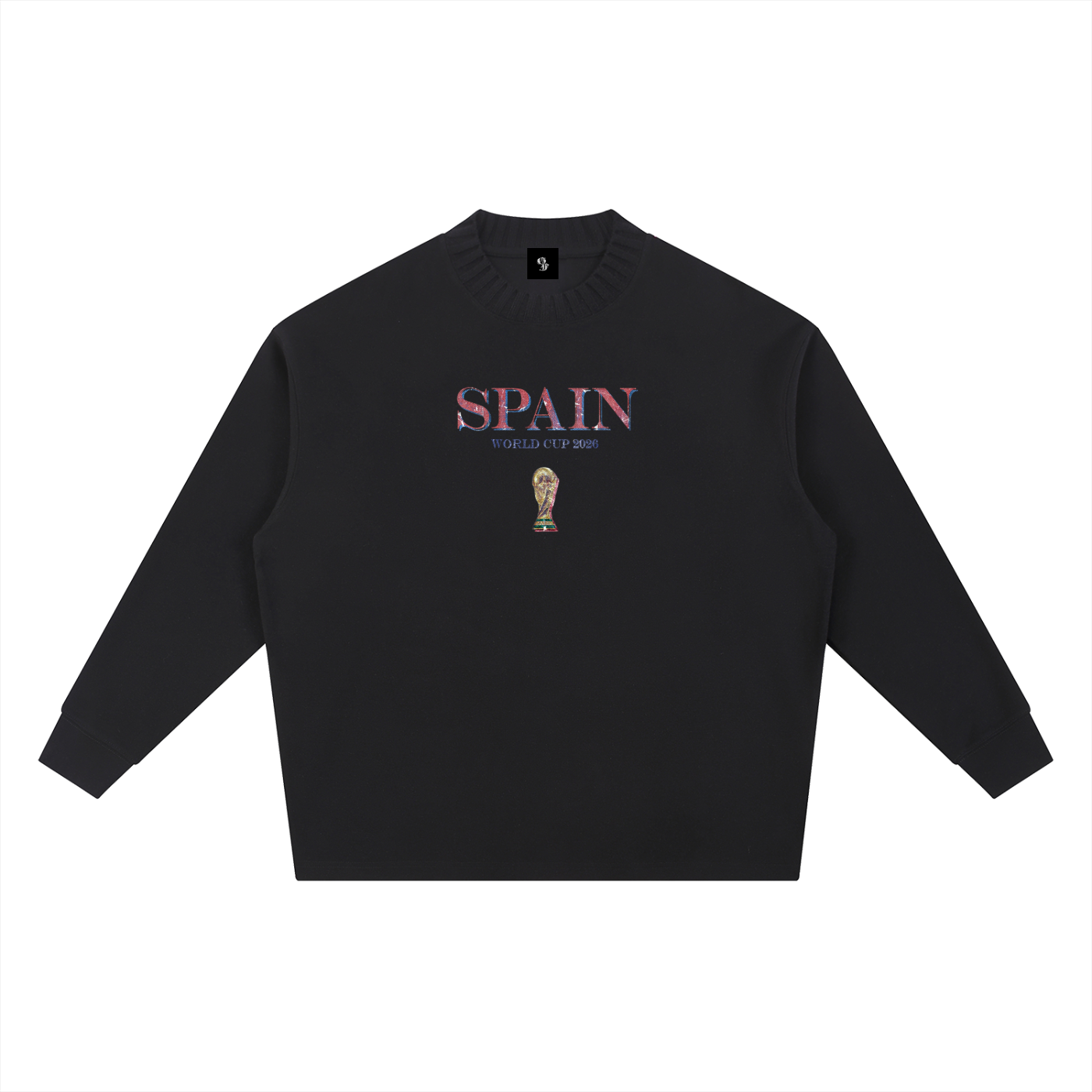 Vintage Spain World Cup Knitted Round Neck Oversize Sweatshirt