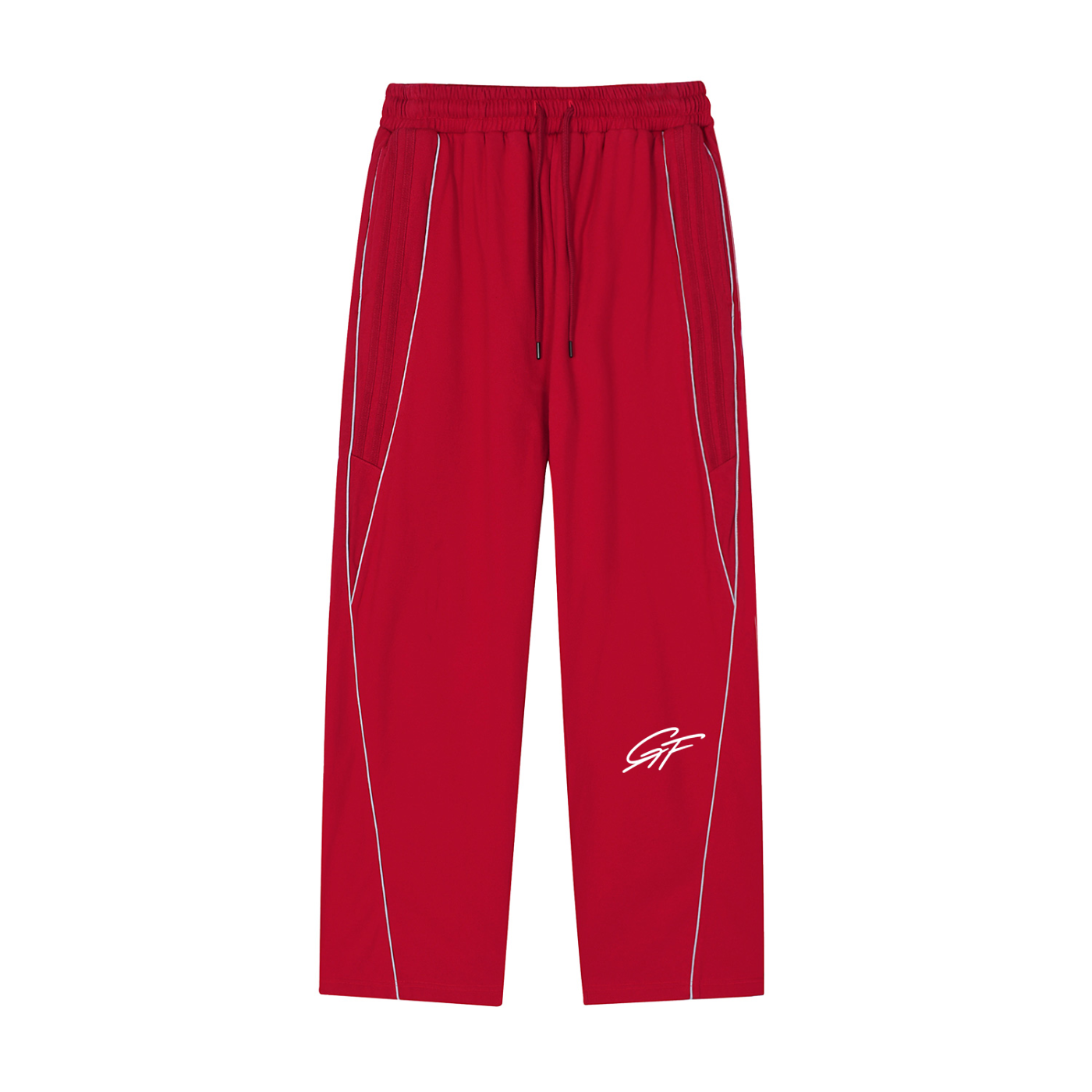 Graphic Footy Reflection Striped Straight-Leg Sweatpants