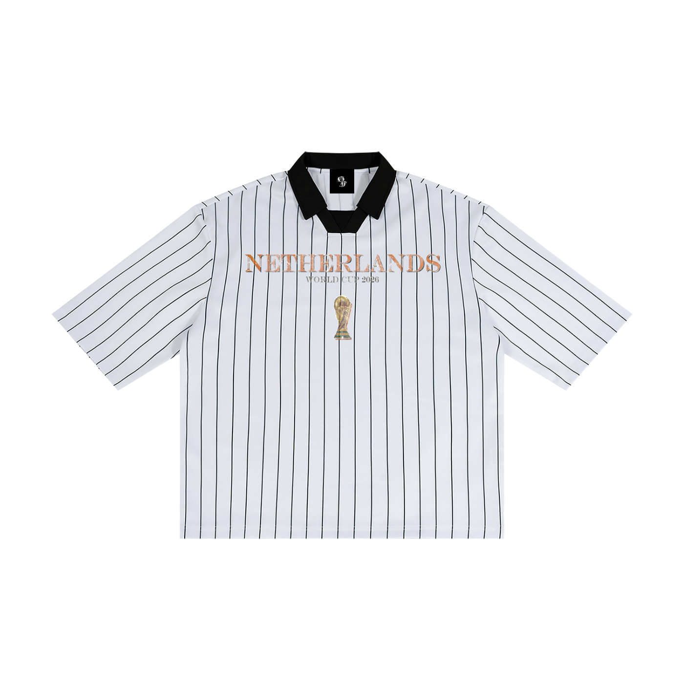 Vintage Netherlands World Cup Pinstripe Collared Soccer Jersey