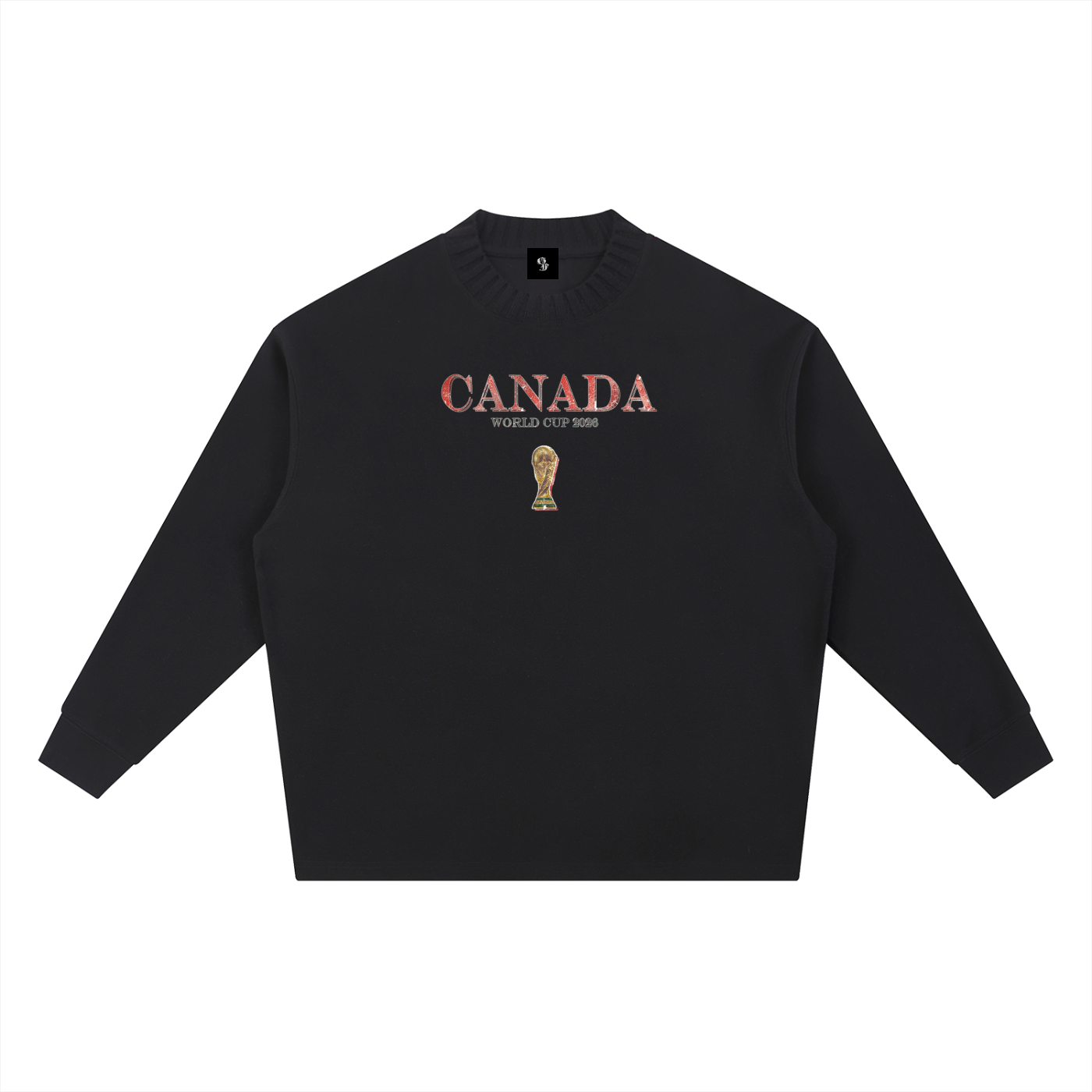 Vintage Canada World Cup Knitted Round Neck Oversize Sweatshirt