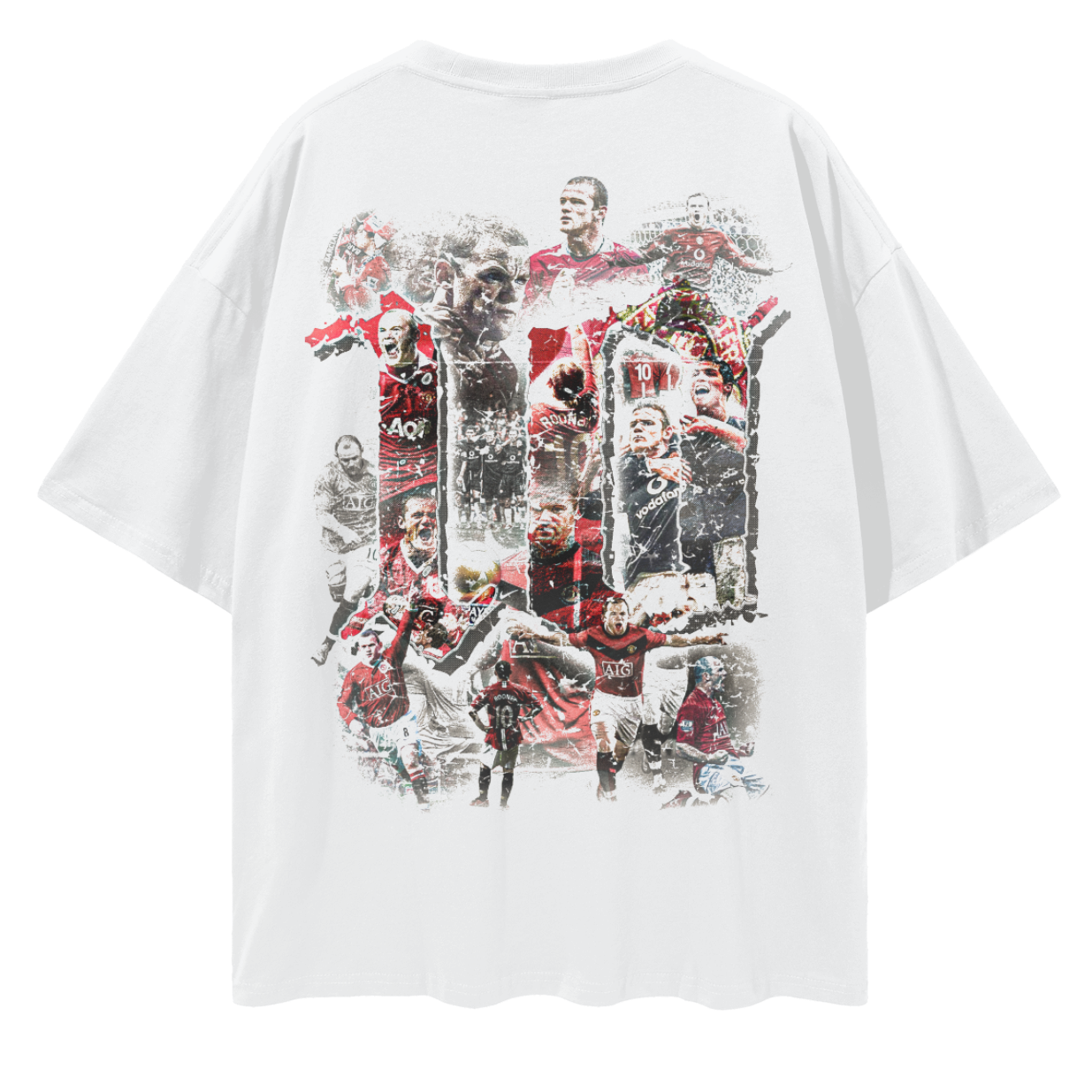 Vintage Wayne Rooney Streetwear Loose Drop Shoulder T-Shirt