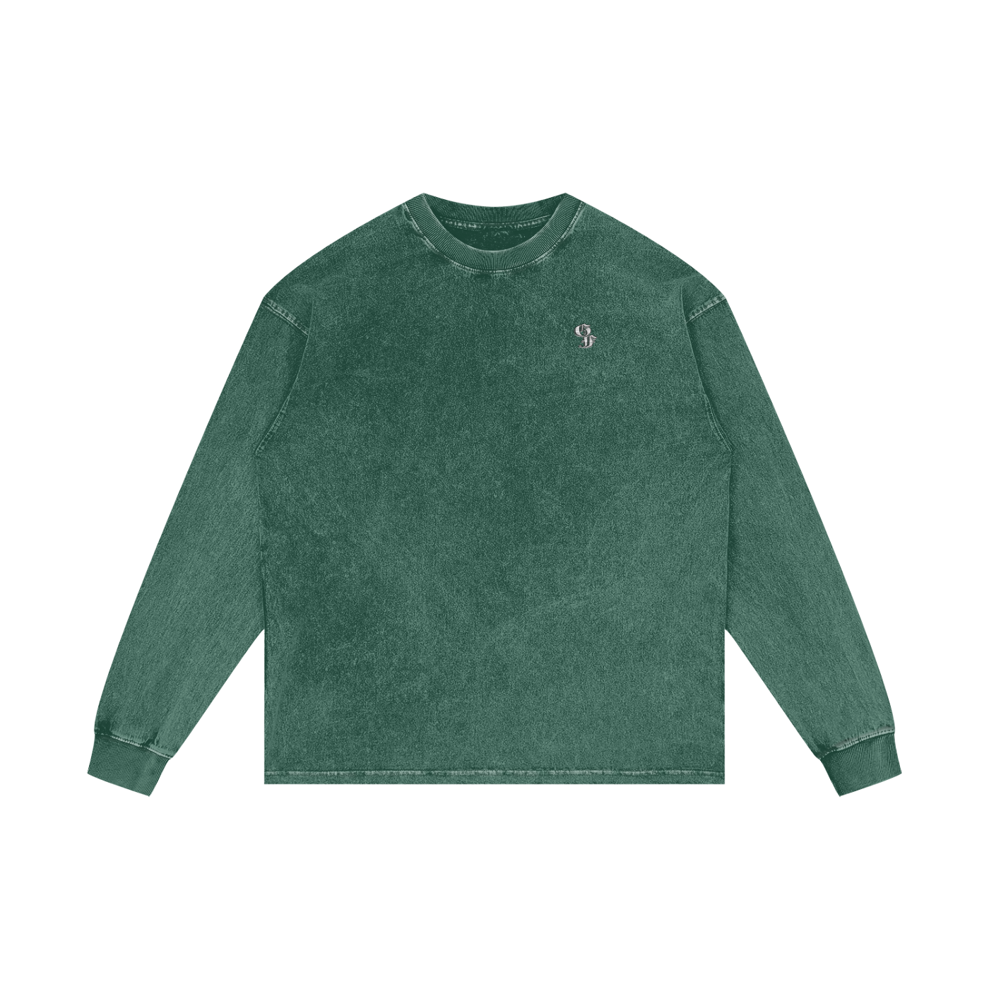 Vintage Acid Wash Oversize Graphic Footy Long Sleeve T-Shirt - 250 GSM