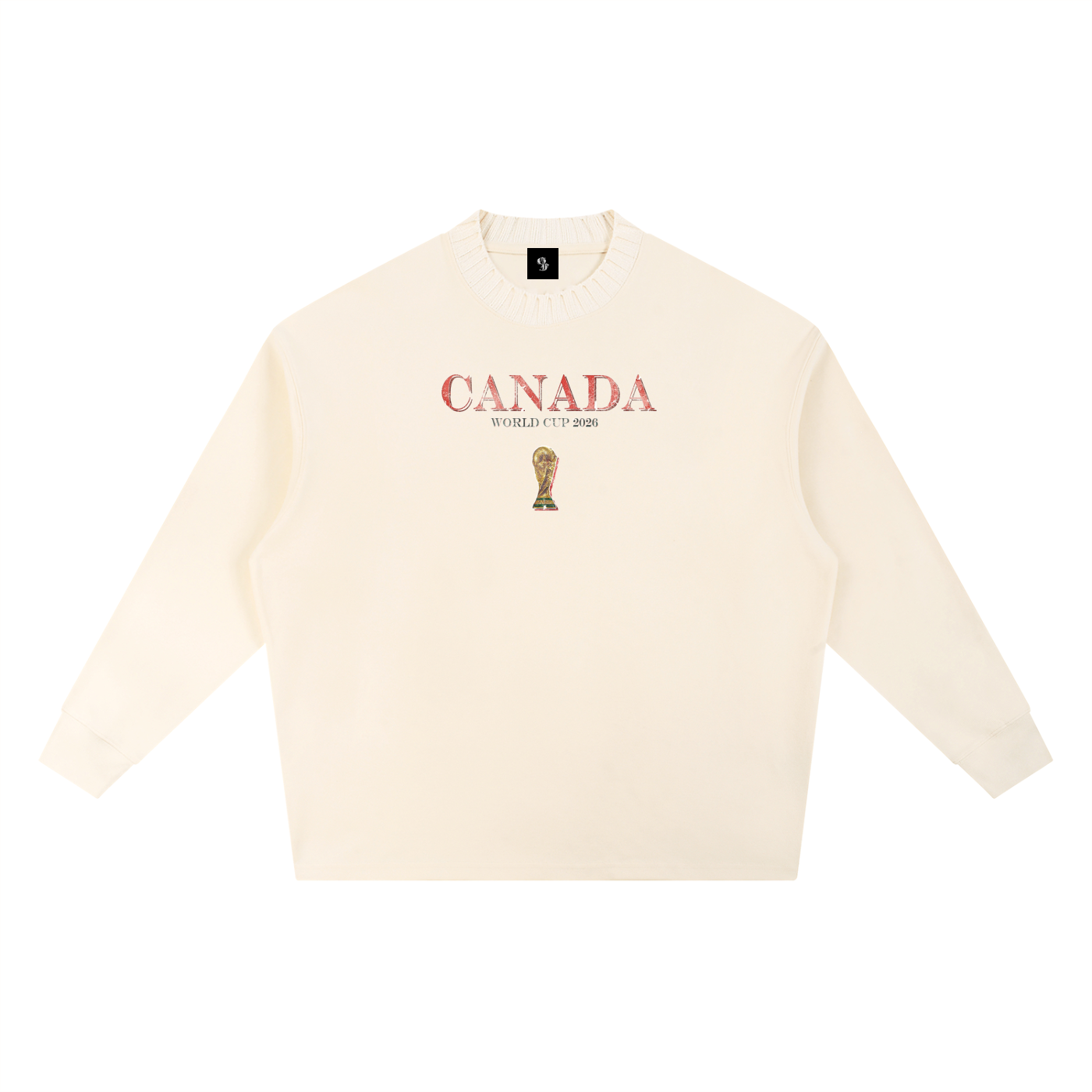 Vintage Canada World Cup Knitted Round Neck Oversize Sweatshirt