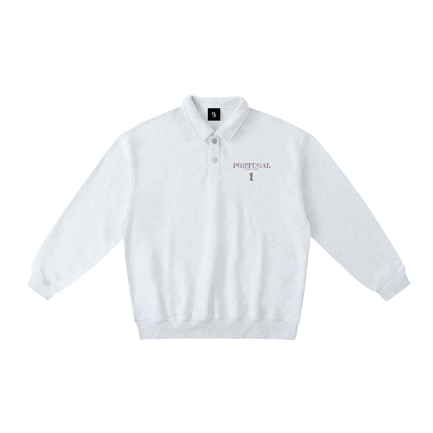 Vintage Portugal World Cup Heavyweight Polo-Collar Sweatshirt