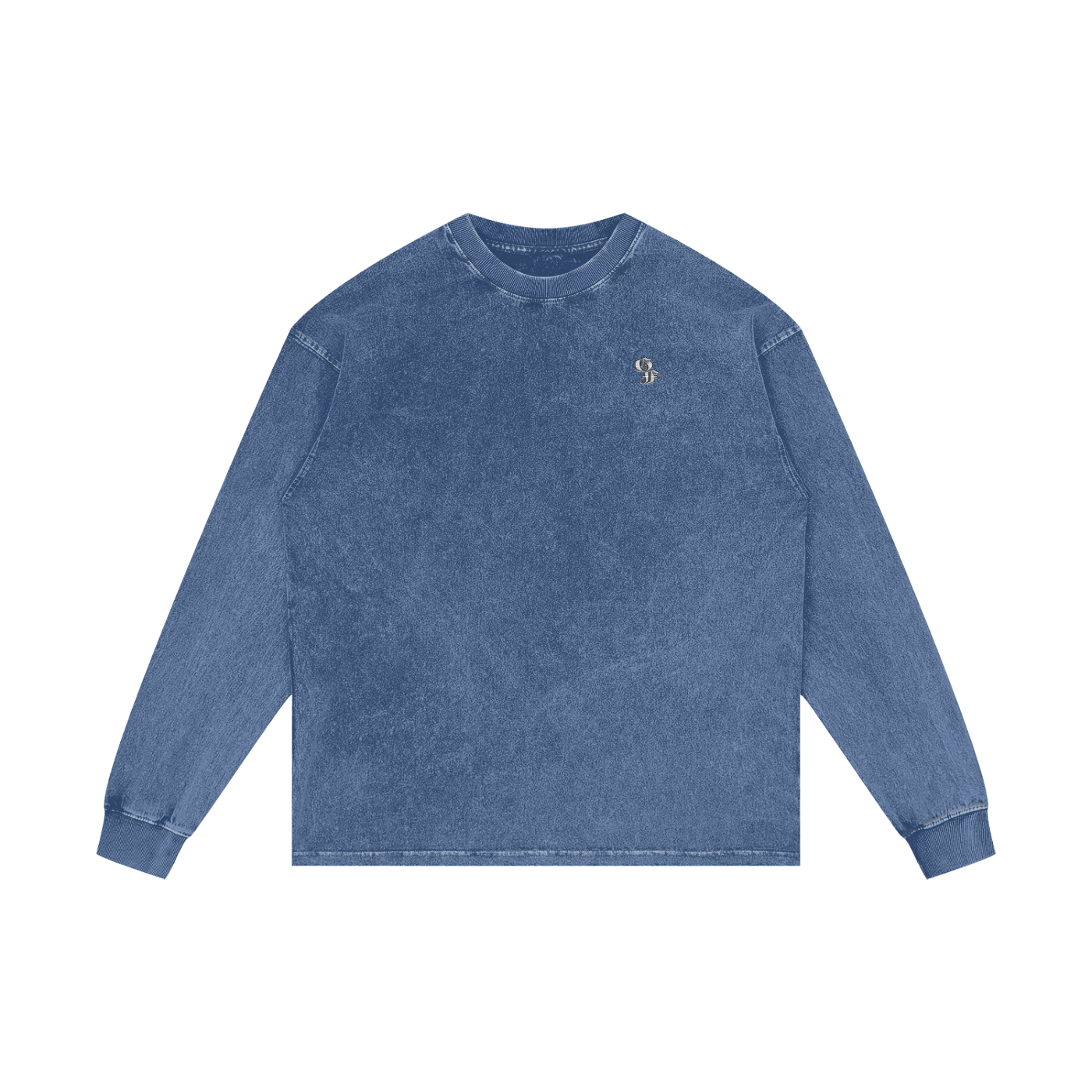 Vintage Acid Wash Oversize Graphic Footy Long Sleeve T-Shirt - 250 GSM