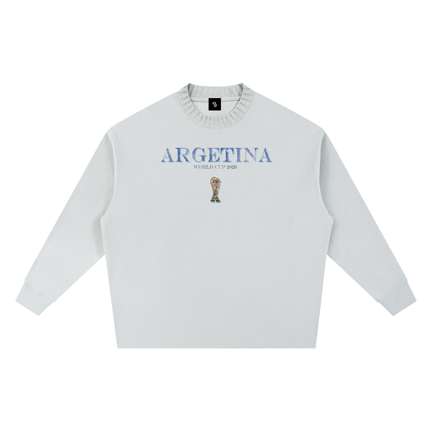 Vintage Argentina World Cup Knitted Round Neck Oversize Sweatshirt