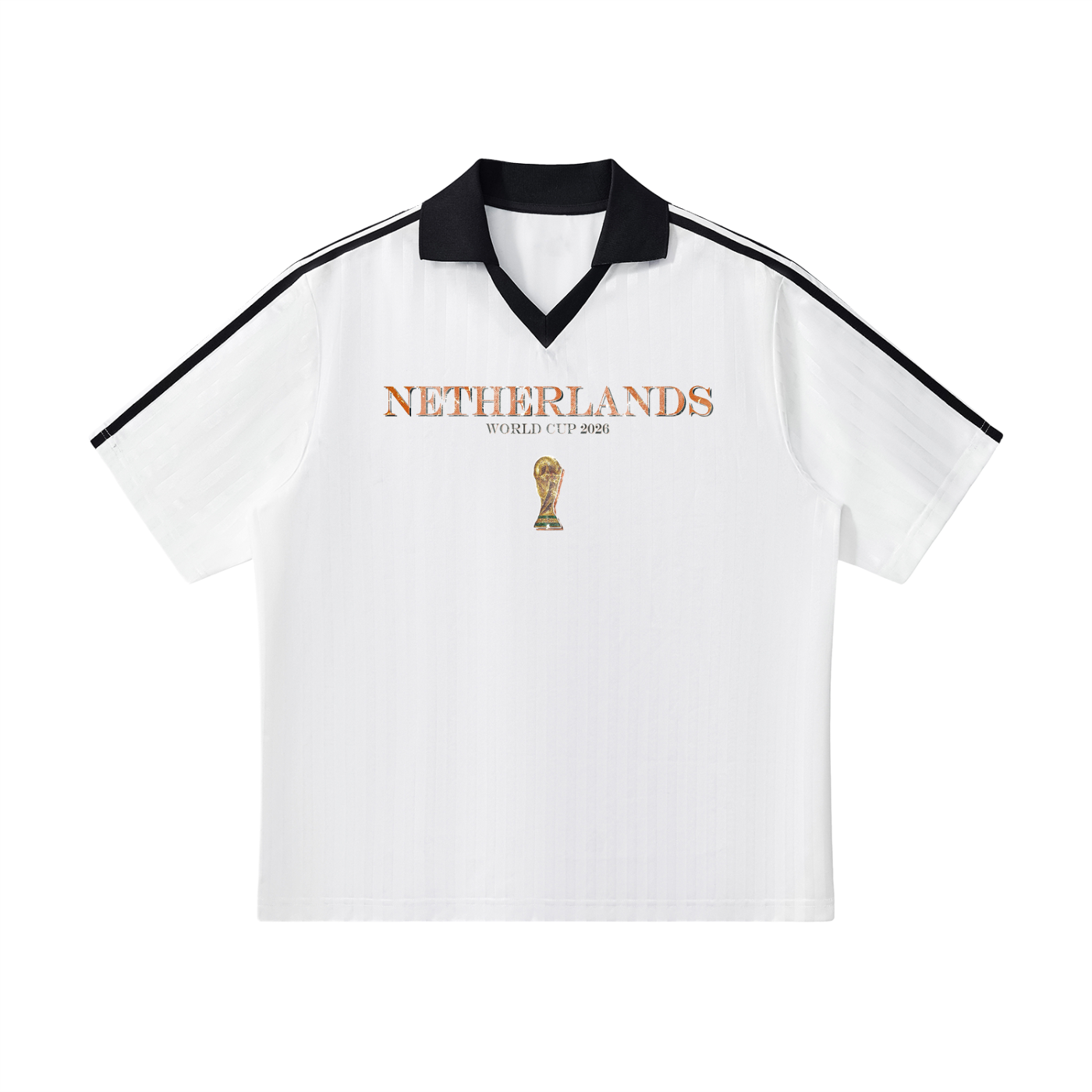 Vintage Netherlands World Cup Contrast Collar Striped Soccer Jersey