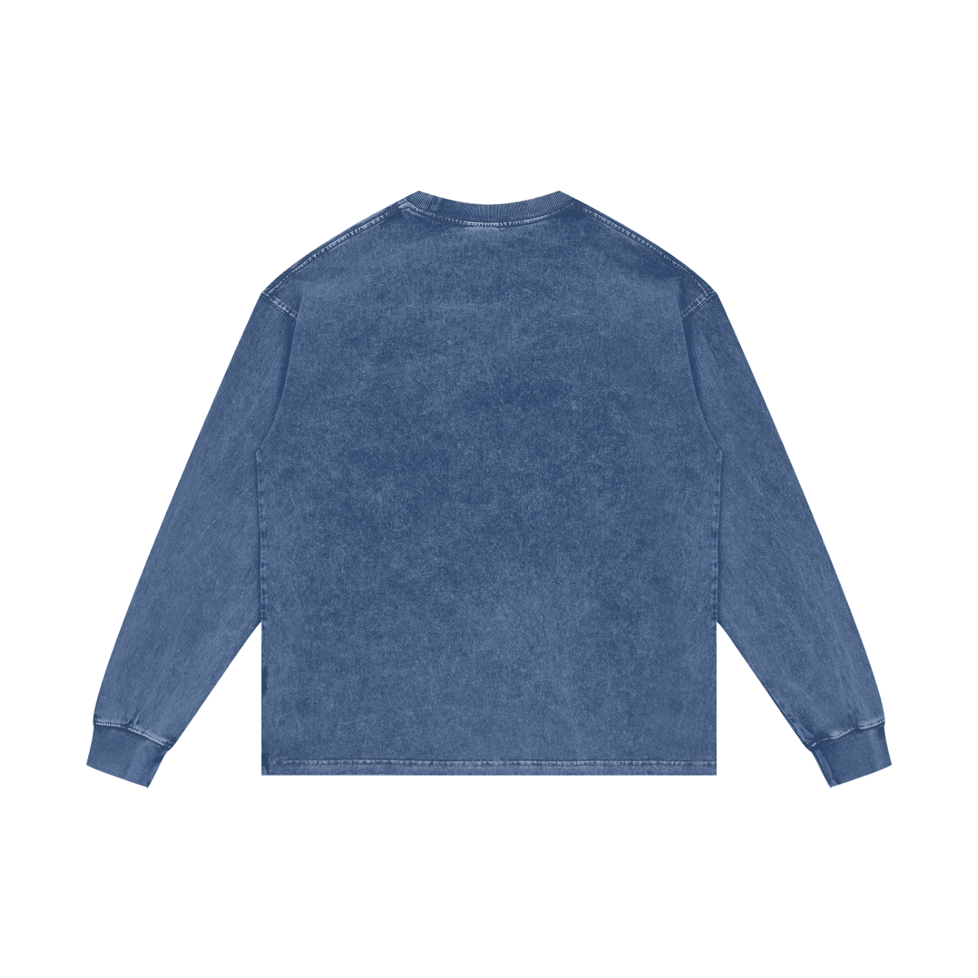Vintage Acid Wash Oversize Graphic Footy Long Sleeve T-Shirt - 250 GSM
