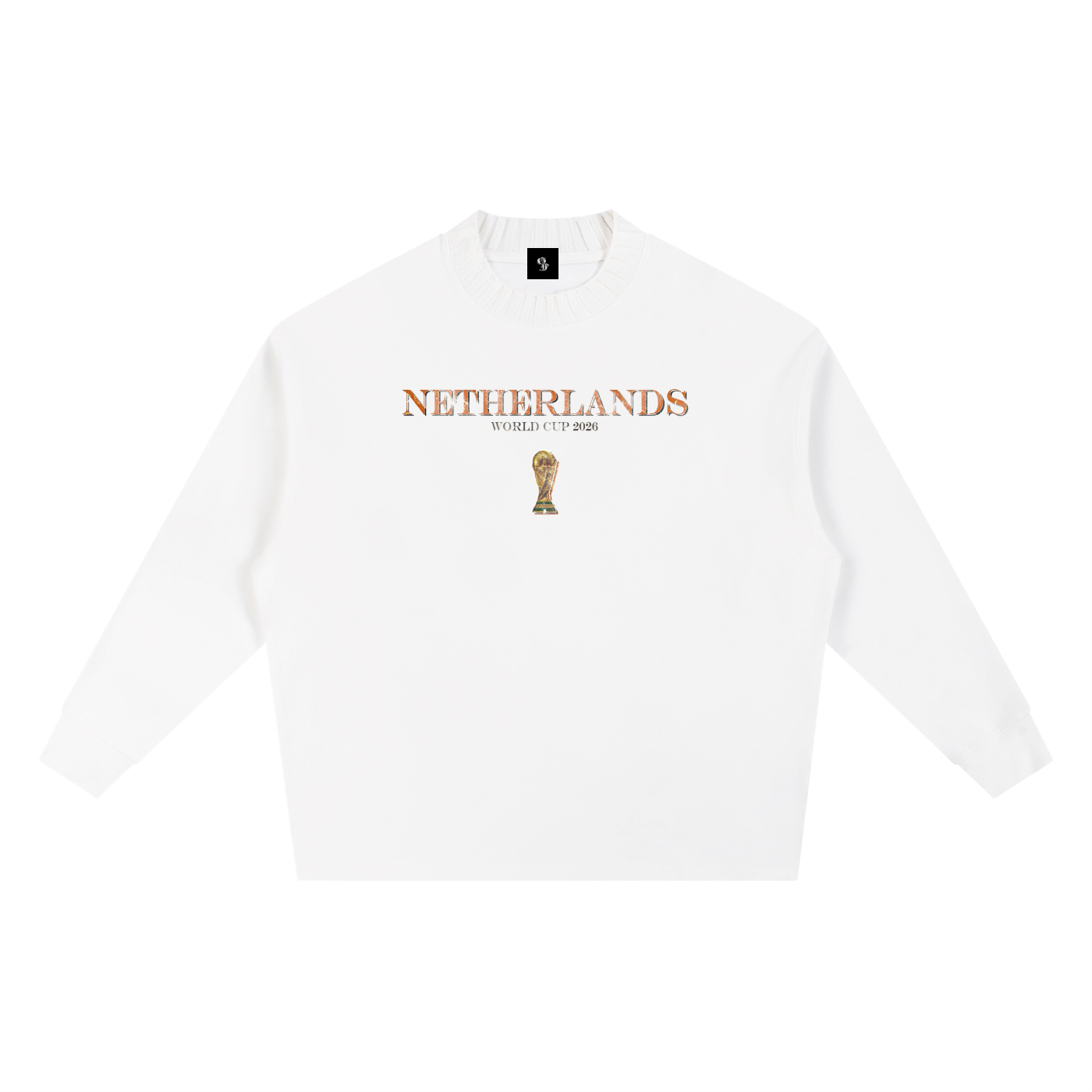 Vintage Netherlands World Cup Knitted Round Neck Oversize Sweatshirt