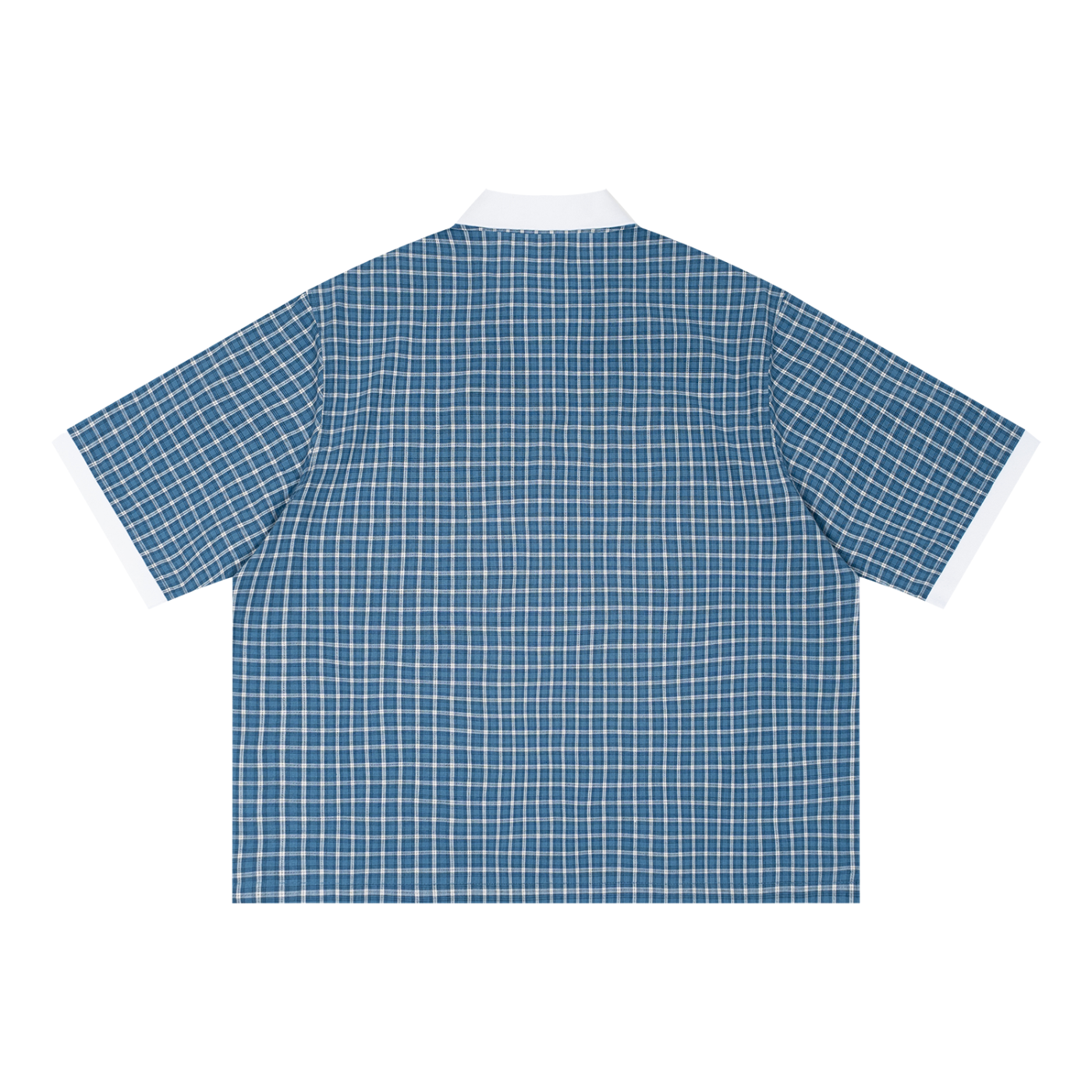 Vintage Graphic Footy Unisex Boxy Plaid Color Block Polo Shirt