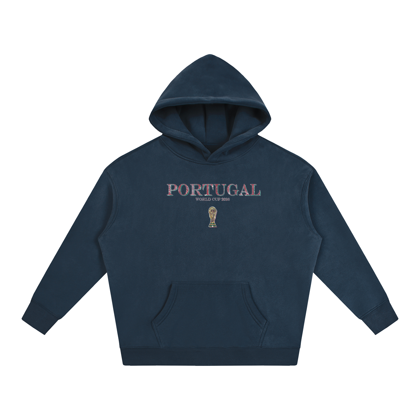 Vintage Portugal World Cup Oversize Fleeced Hoodie