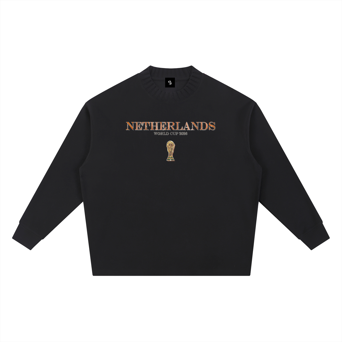 Vintage Netherlands World Cup Knitted Round Neck Oversize Sweatshirt