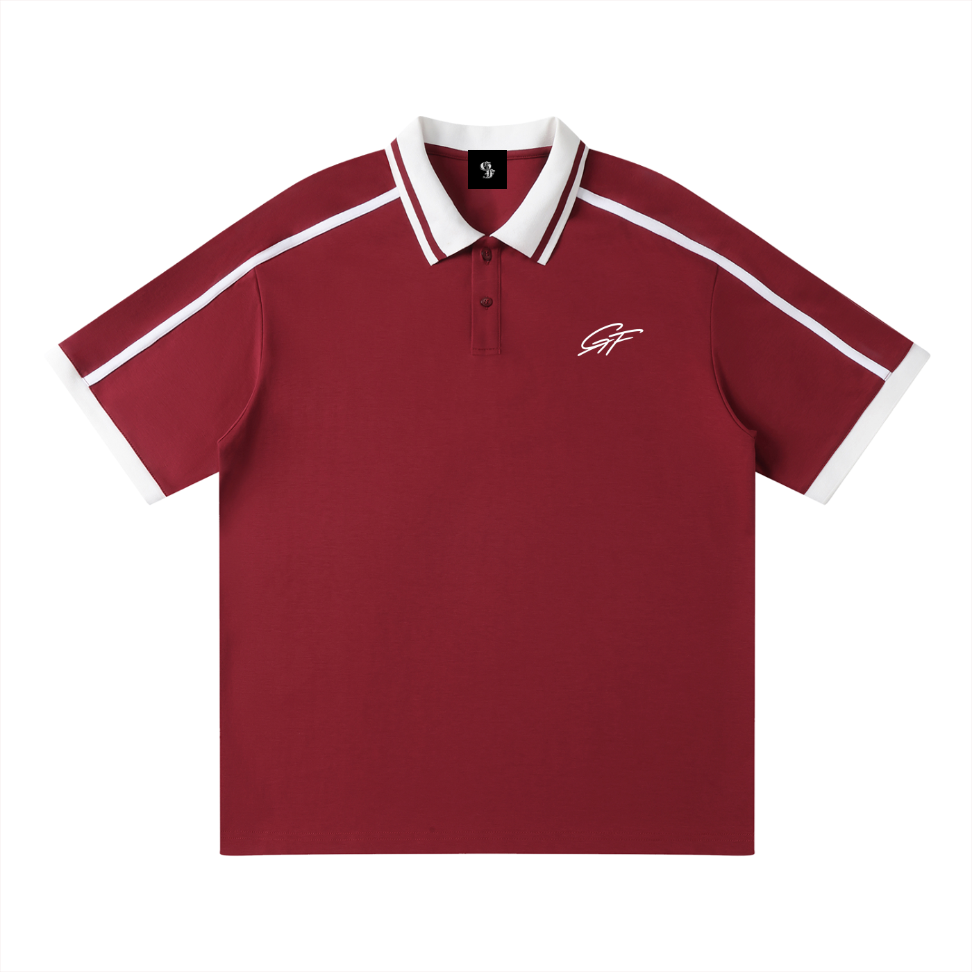 Vintage Graphic Footy Unisex Contrast Piping Polo Shirt