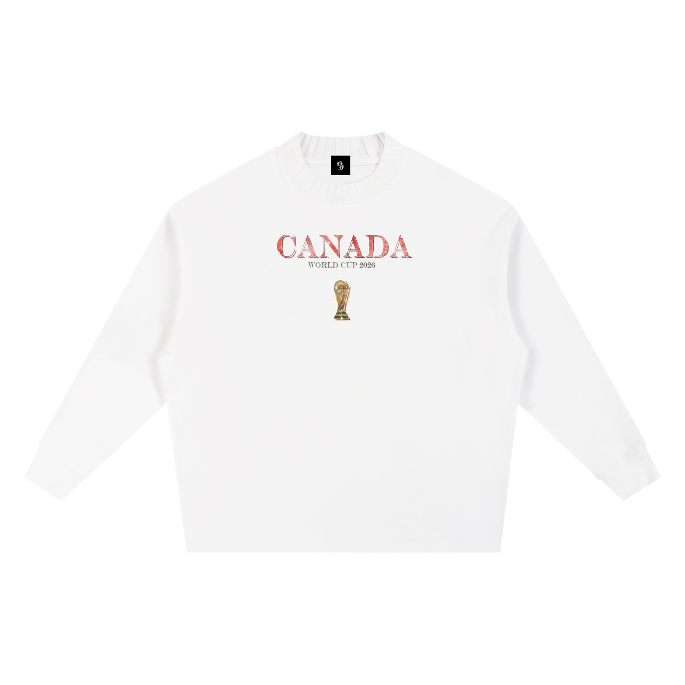 Vintage Canada World Cup Knitted Round Neck Oversize Sweatshirt