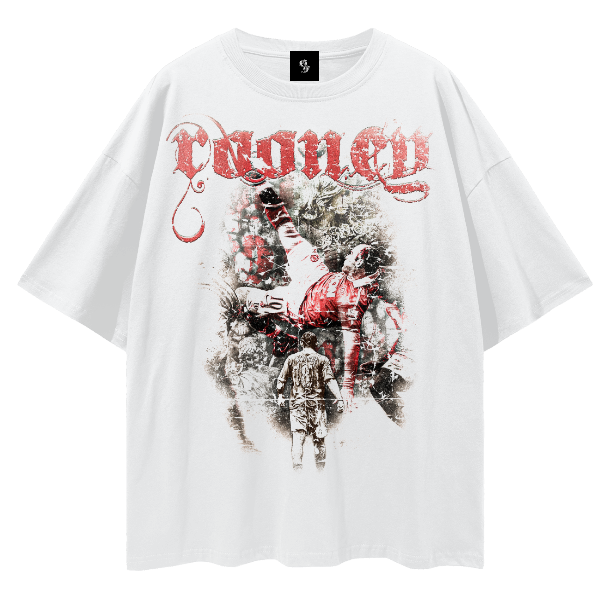 Vintage Wayne Rooney Streetwear Loose Drop Shoulder T-Shirt