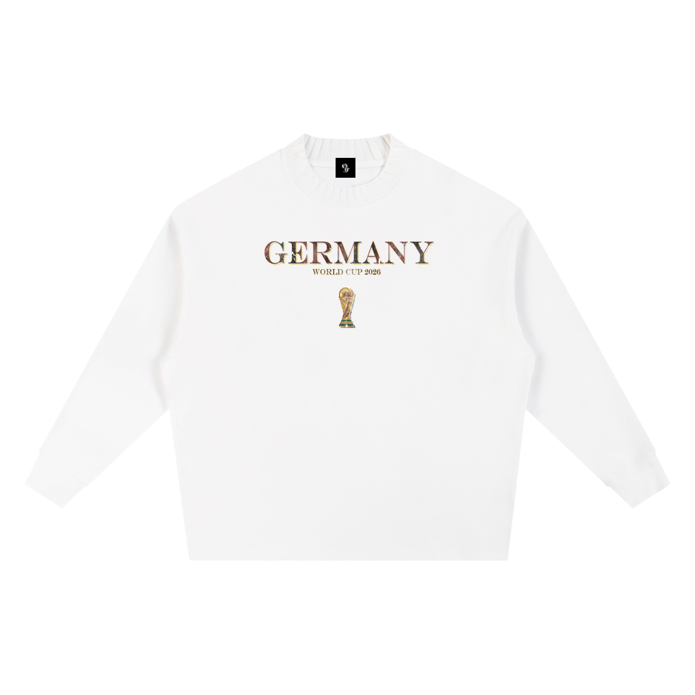 Vintage Germany World Cup Knitted Round Neck Oversize Sweatshirt