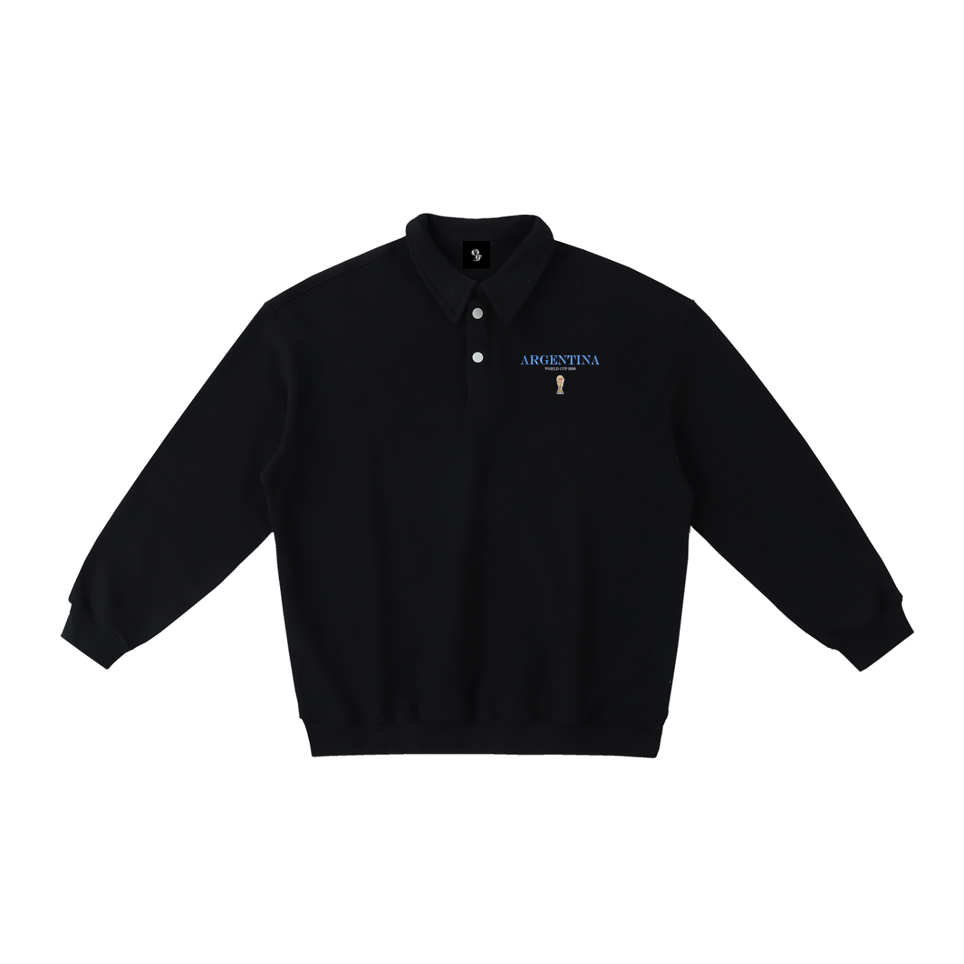 Argentina Heavyweight Polo-Collar Sweatshirt