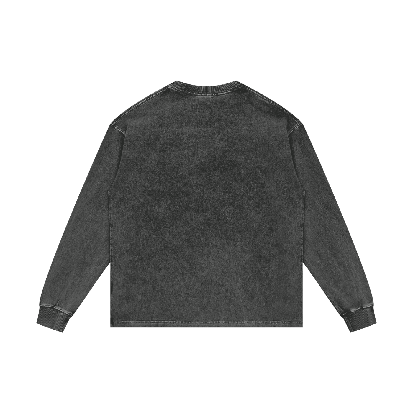 Vintage Acid Wash Oversize Graphic Footy Long Sleeve T-Shirt - 250 GSM