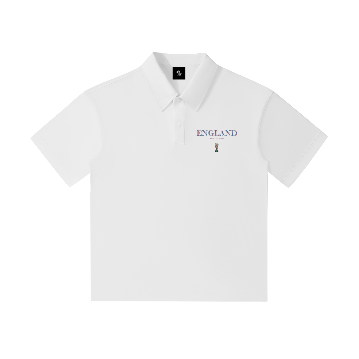 Vintage England World Cup Drop Shoulder Short-Sleeve Polo