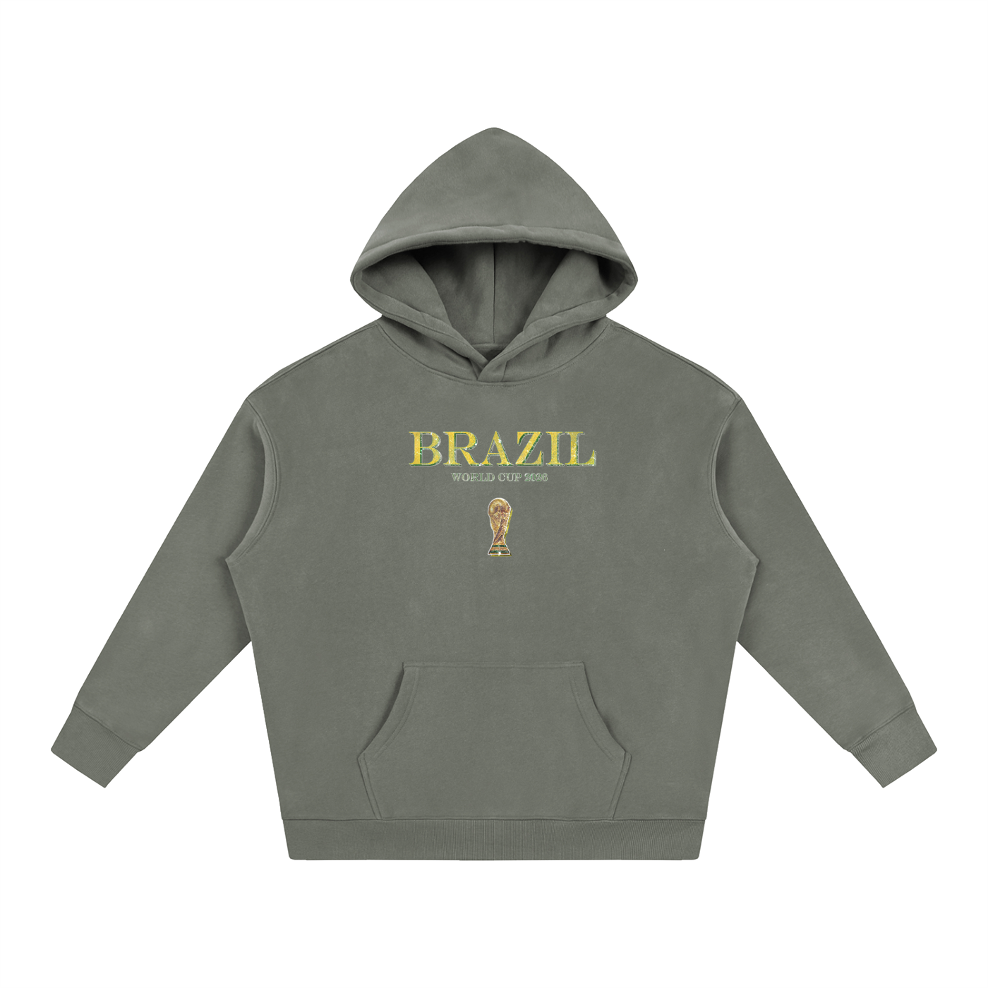 Vintage Brazil World Cup Oversize Fleeced Hoodie