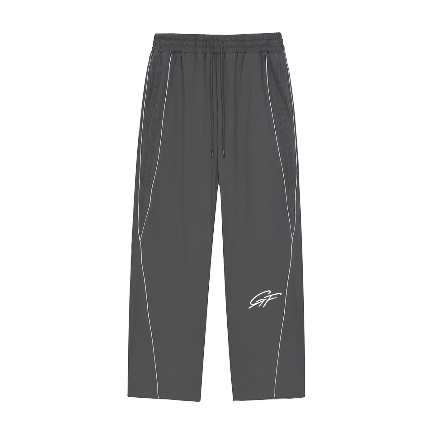 Graphic Footy Reflection Striped Straight-Leg Sweatpants