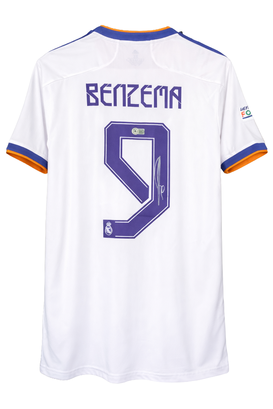 Karim Benzema Signed 21/22 Real Madrid UCL Final Jersey Adidas Beckett Witness - Size XL