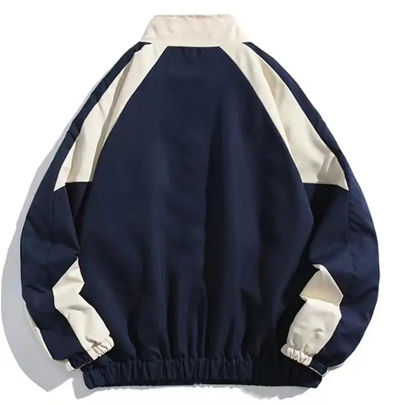 Graphic Footy Unisex Patchwork Varsity Jacket – Black High Street Windbreaker
