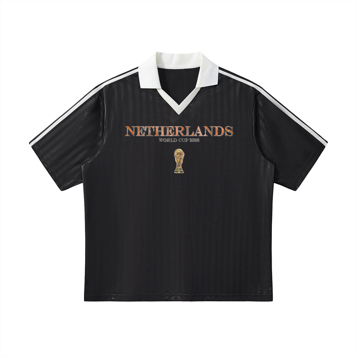 Vintage Netherlands World Cup Contrast Collar Striped Soccer Jersey
