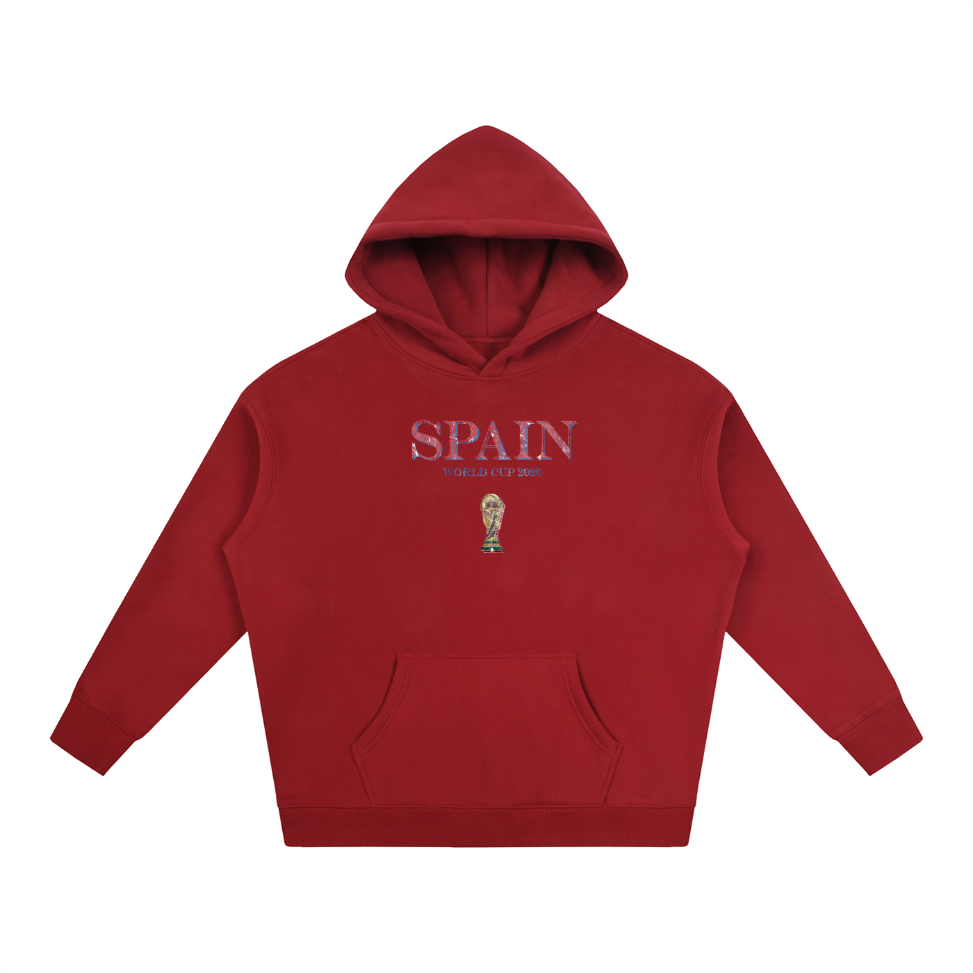 Vintage Spain World Cup Oversize Fleeced Hoodie