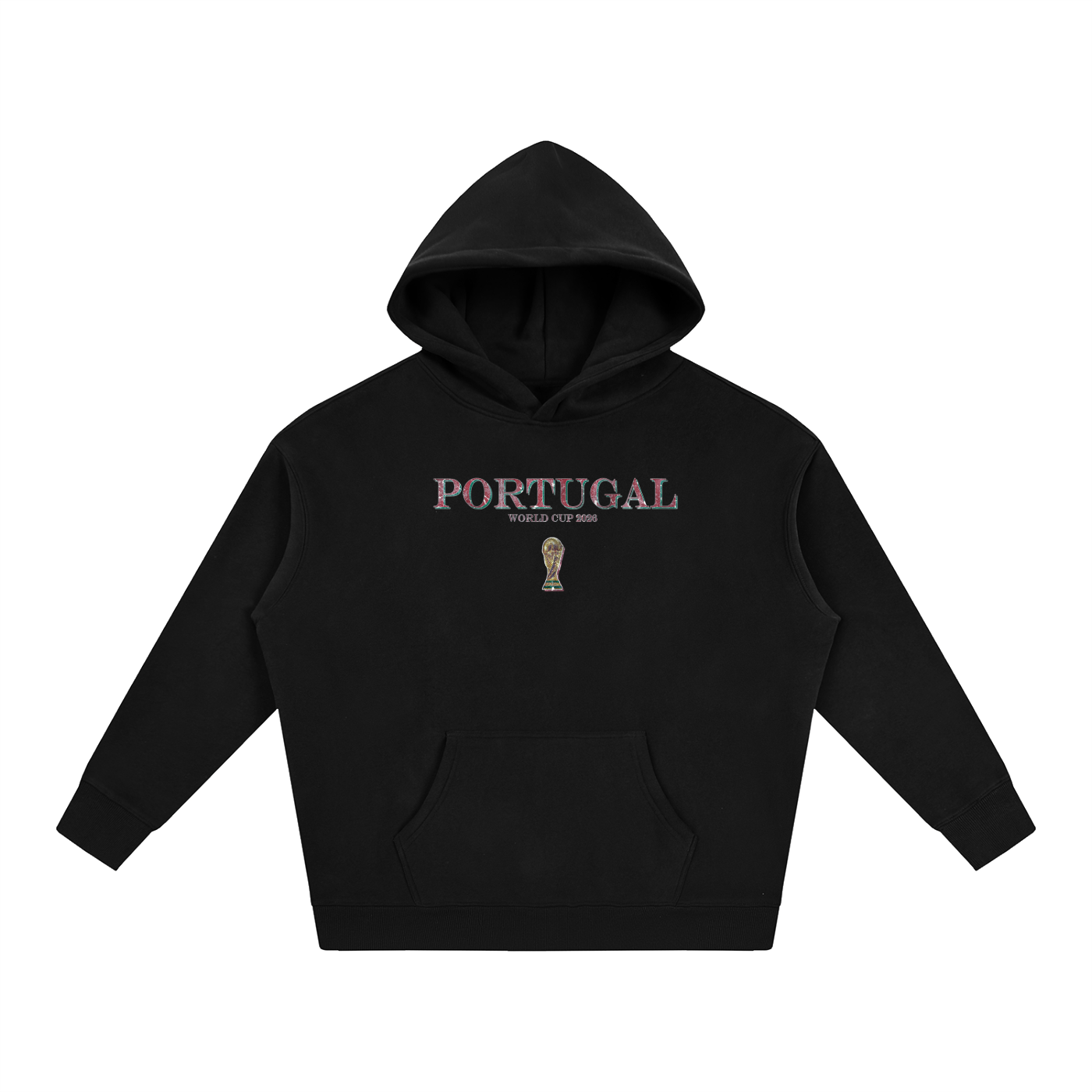 Vintage Portugal World Cup Oversize Fleeced Hoodie