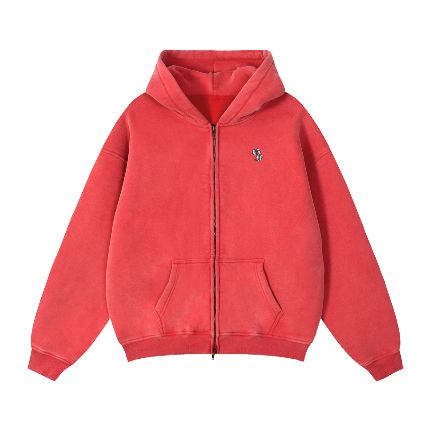 Graphic Footy Zip-Through Boxy Fleece Hoodie