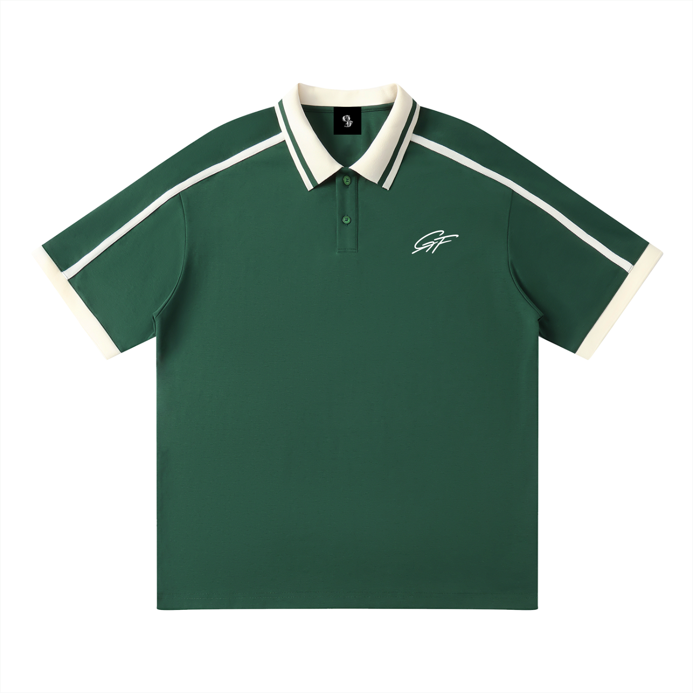 Vintage Graphic Footy Unisex Contrast Piping Polo Shirt