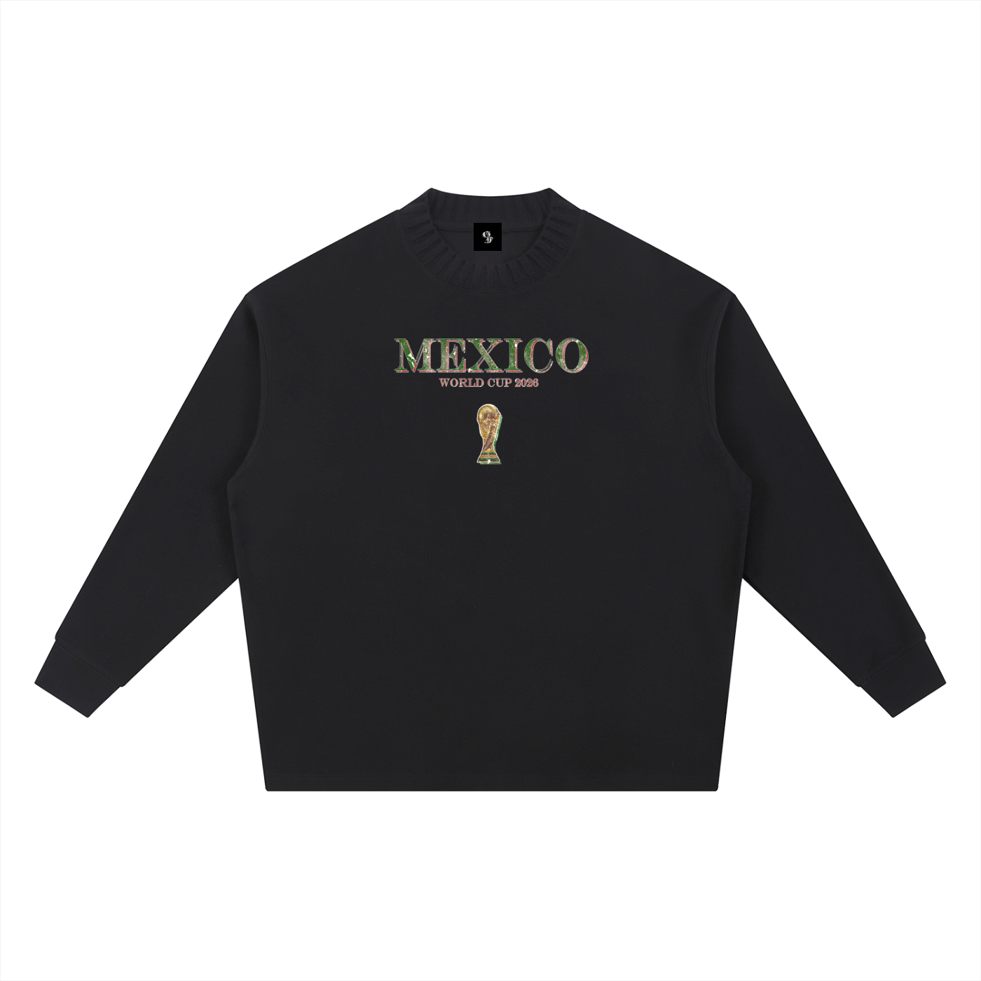 Vintage Mexico World Cup Knitted Round Neck Oversize Sweatshirt