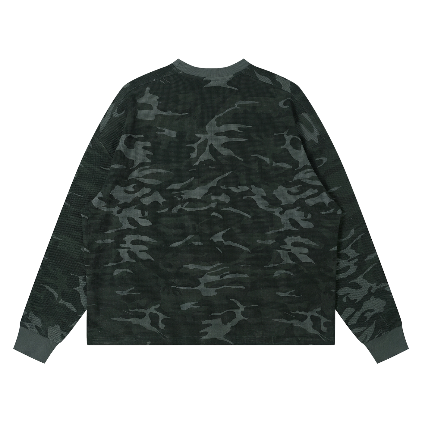 Vintage Graphic Footy Waffle Boxy Long Sleeve T-Shirt
