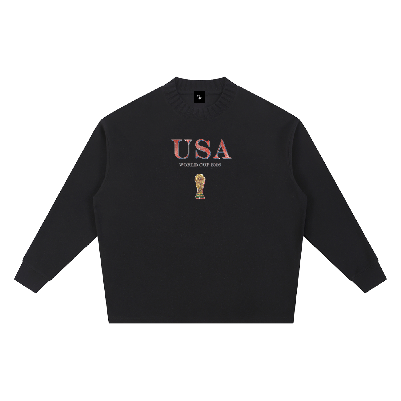 Vintage USA World Cup Knitted Round Neck Oversize Sweatshirt