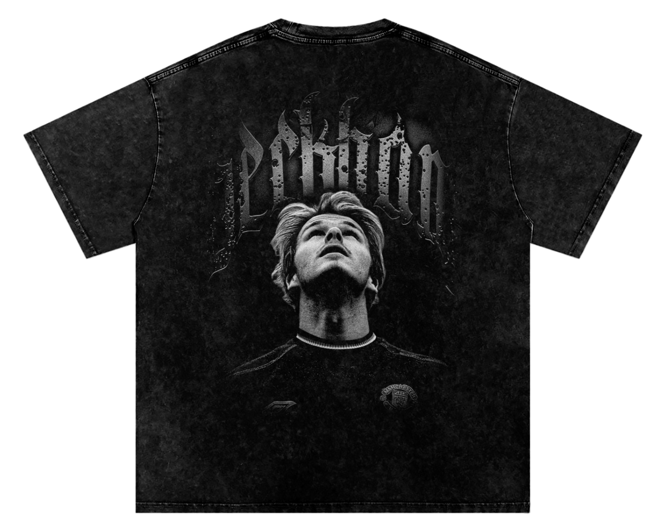 Vintage David Beckham Snow Washed Oversized Cotton T-Shirt