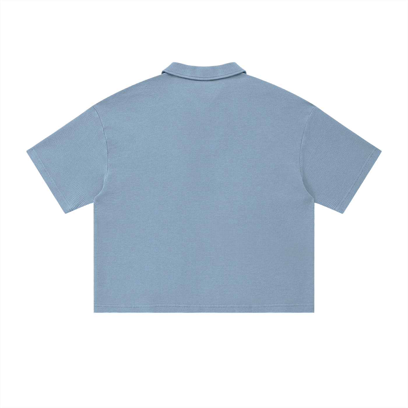 Graphic Footy Unisex Vintage Wash Waffle Boxy Polo Shirt