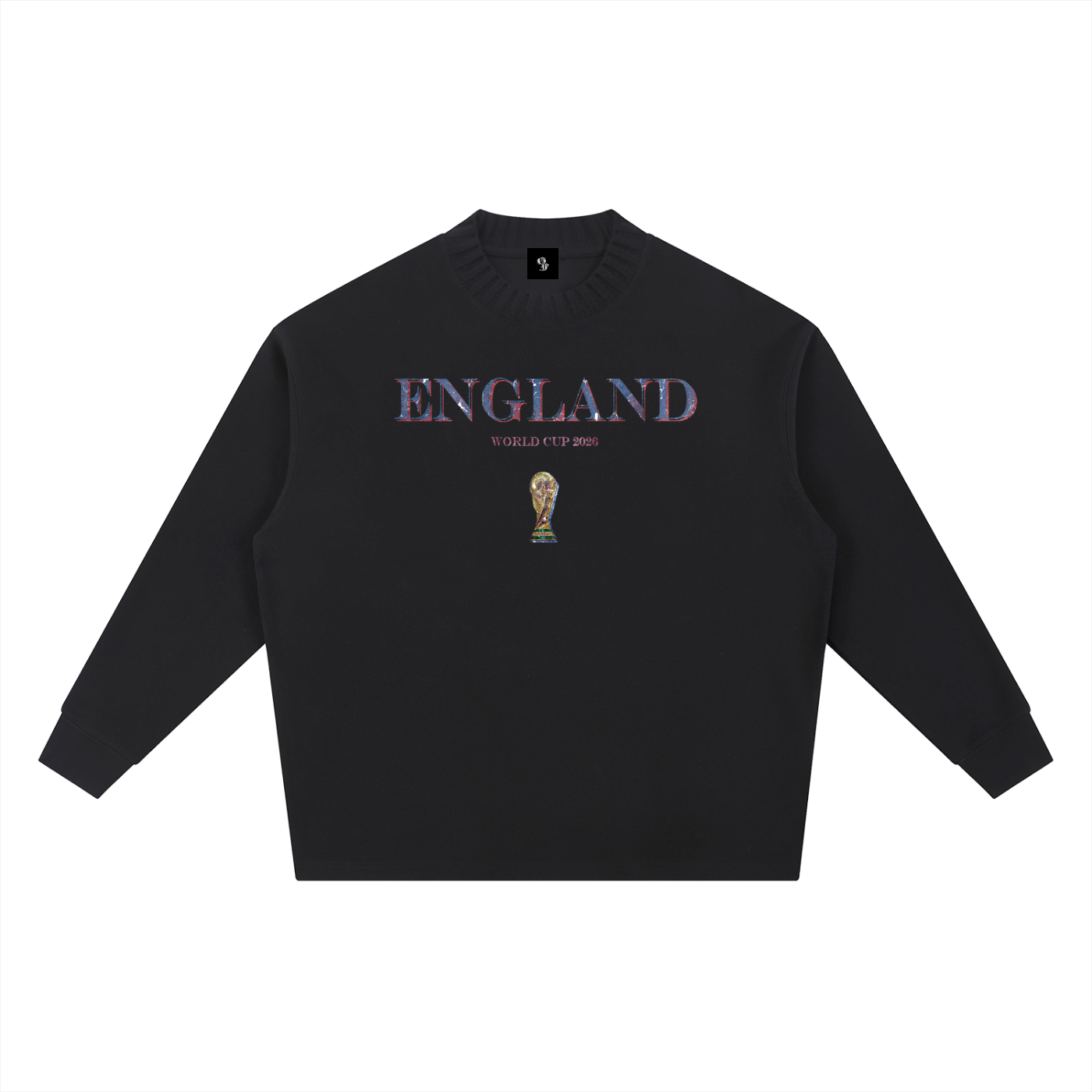 Vintage England World Cup Knitted Round Neck Oversize Sweatshirt