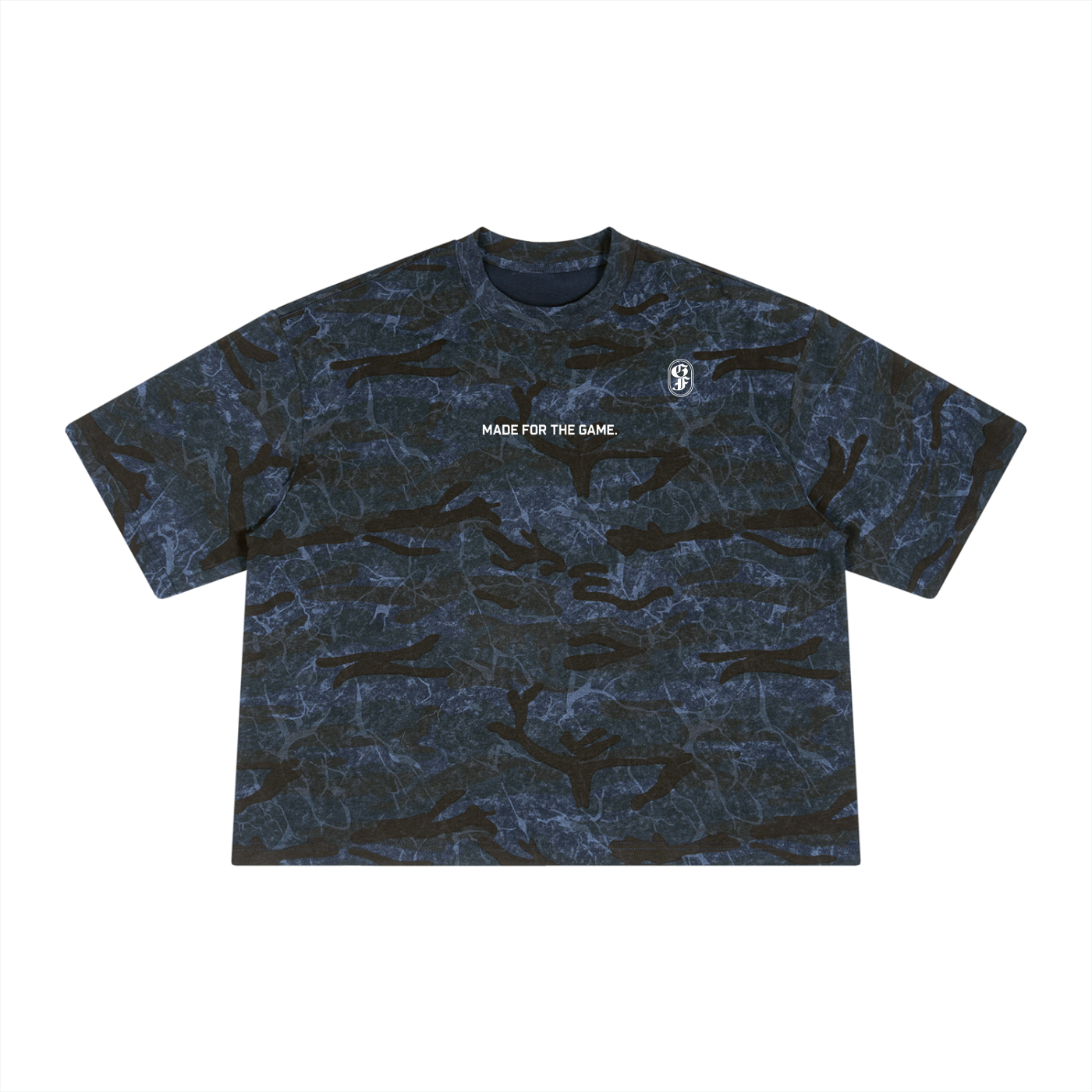 Vintage Graphic Footy Boxy Camo Print T-Shirt