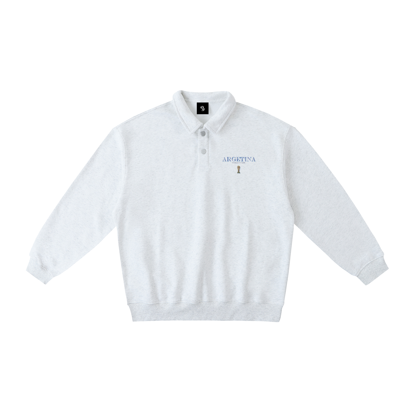 Vintage Argentina World Cup Heavyweight Polo-Collar Sweatshirt