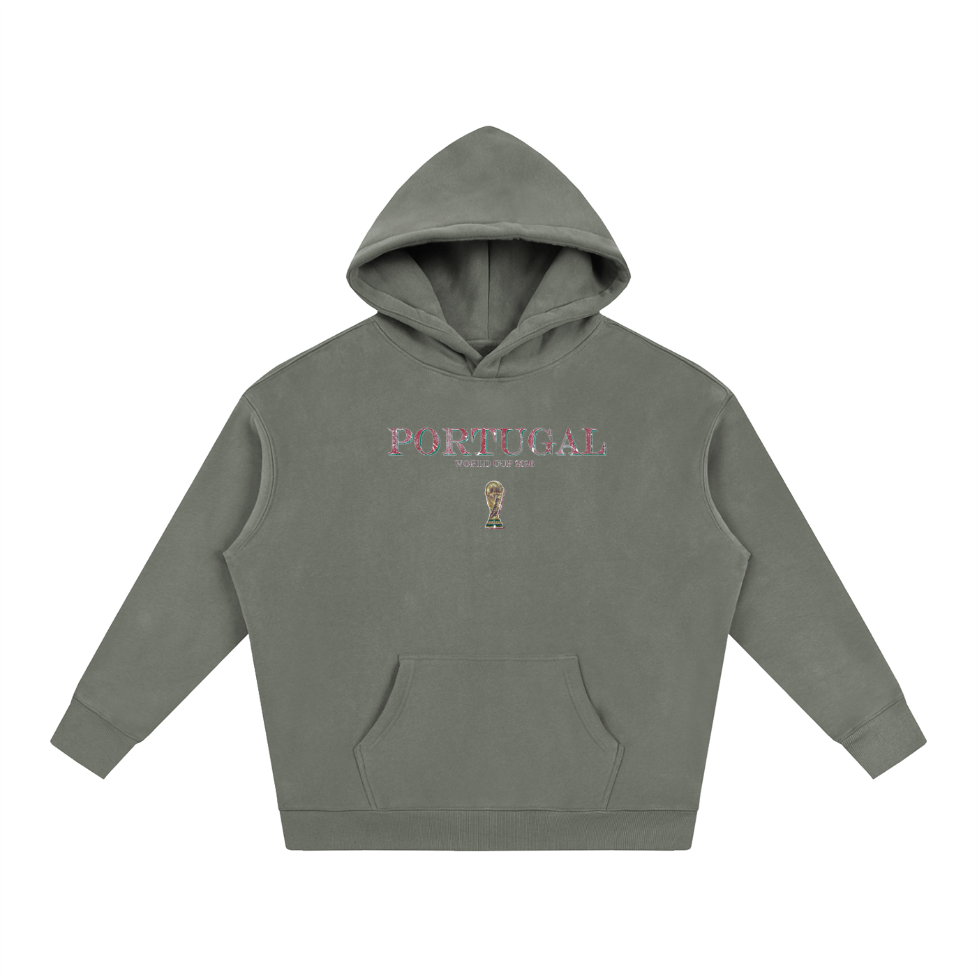 Vintage Portugal World Cup Oversize Fleeced Hoodie