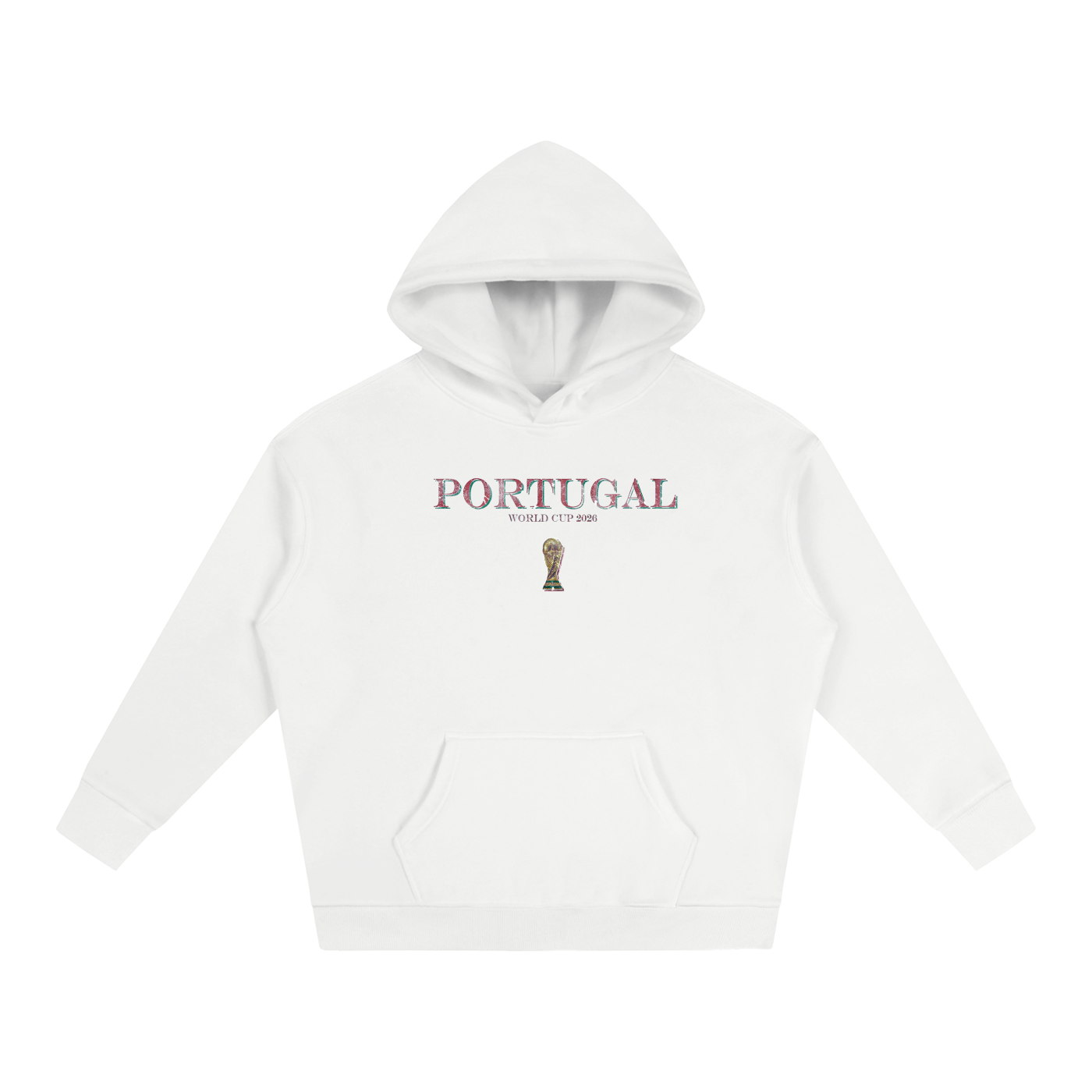 Vintage Portugal World Cup Oversize Fleeced Hoodie