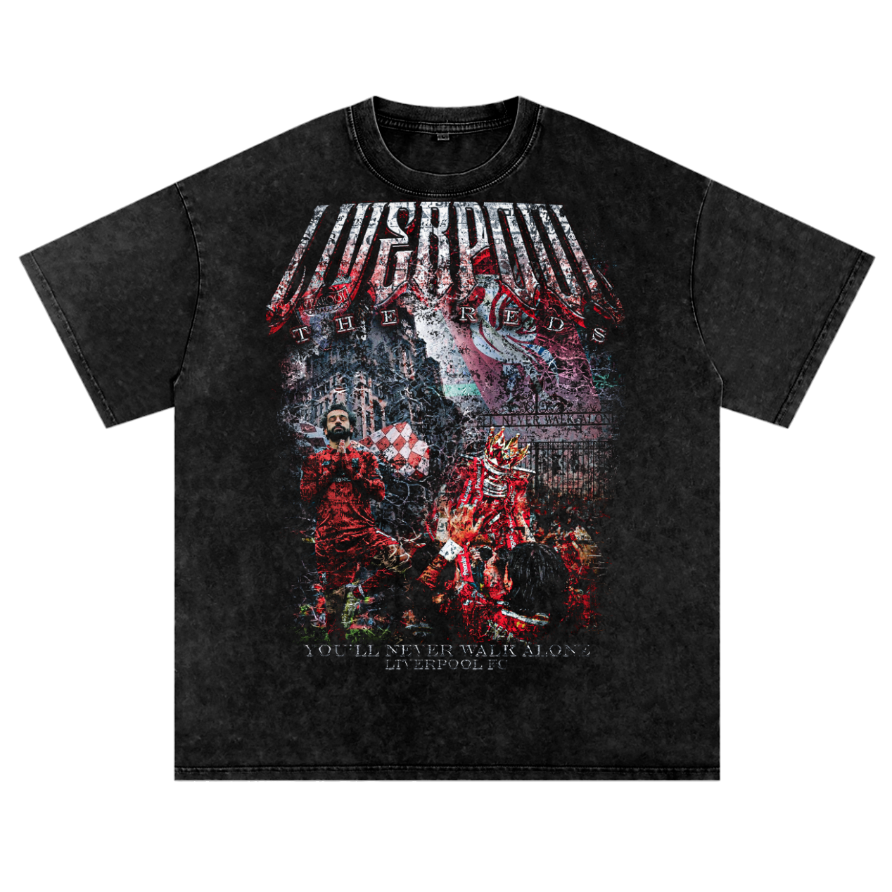 Vintage Liverpool FC Acid Washed Oversized Cotton T-Shirt